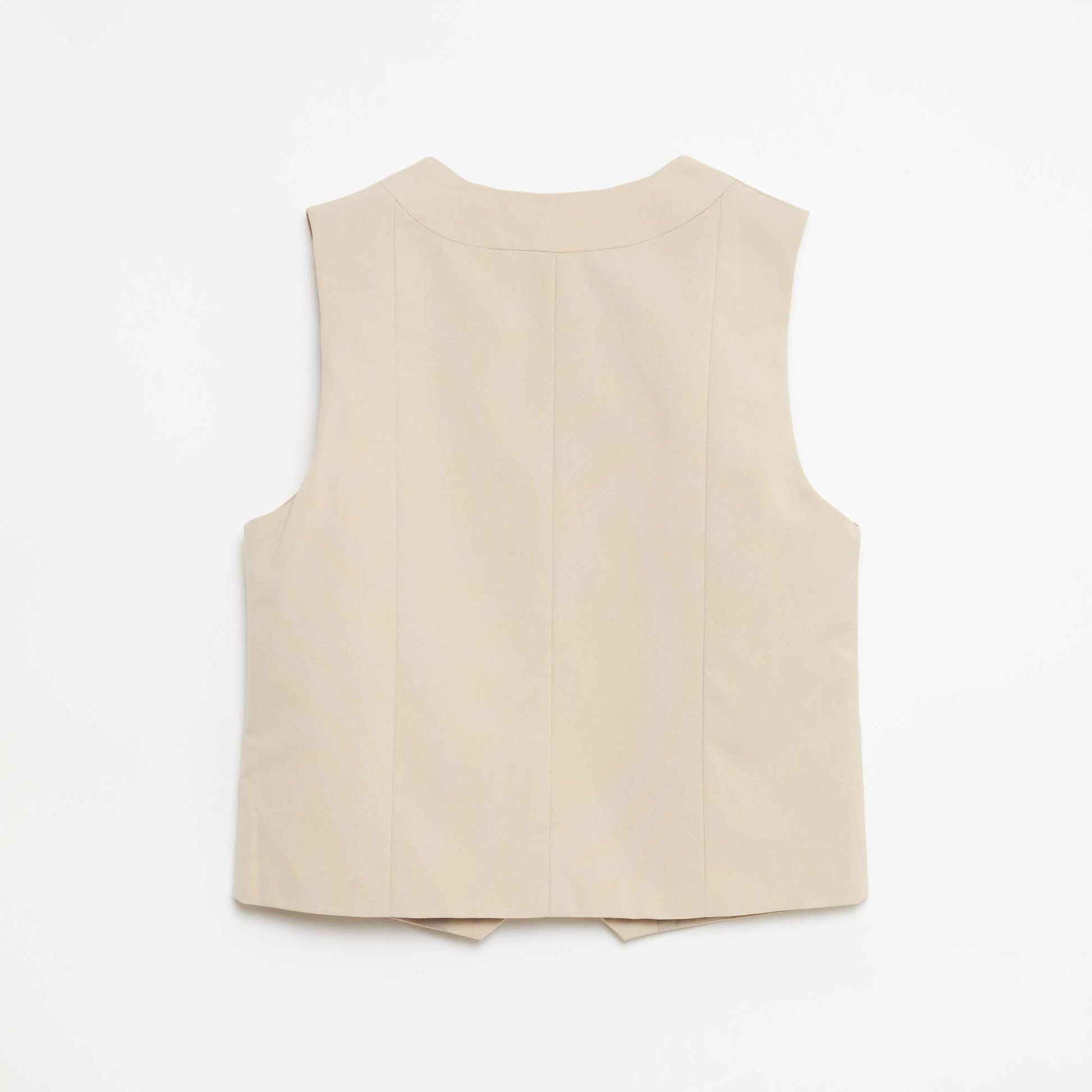 Gilet de costume stretch uni BEIGE