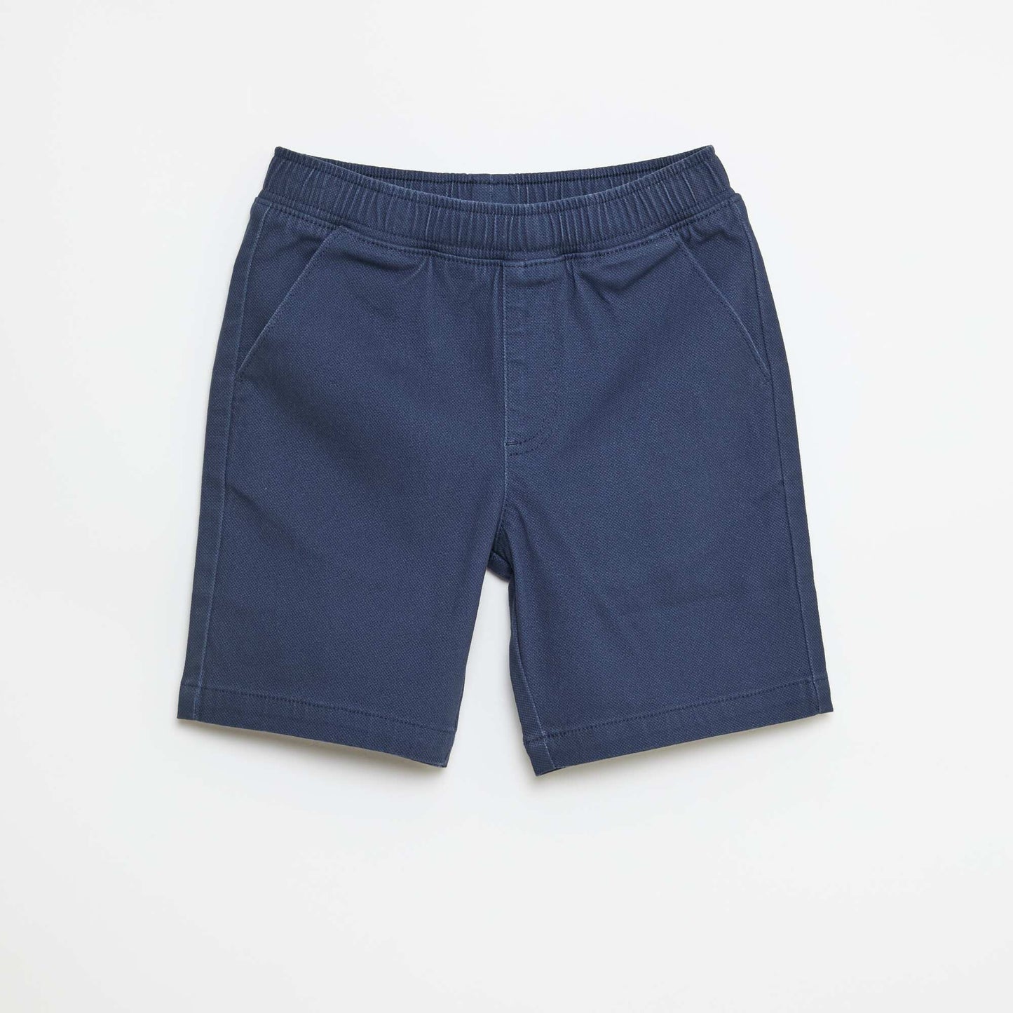 Bermuda denim en coton uni BLEU