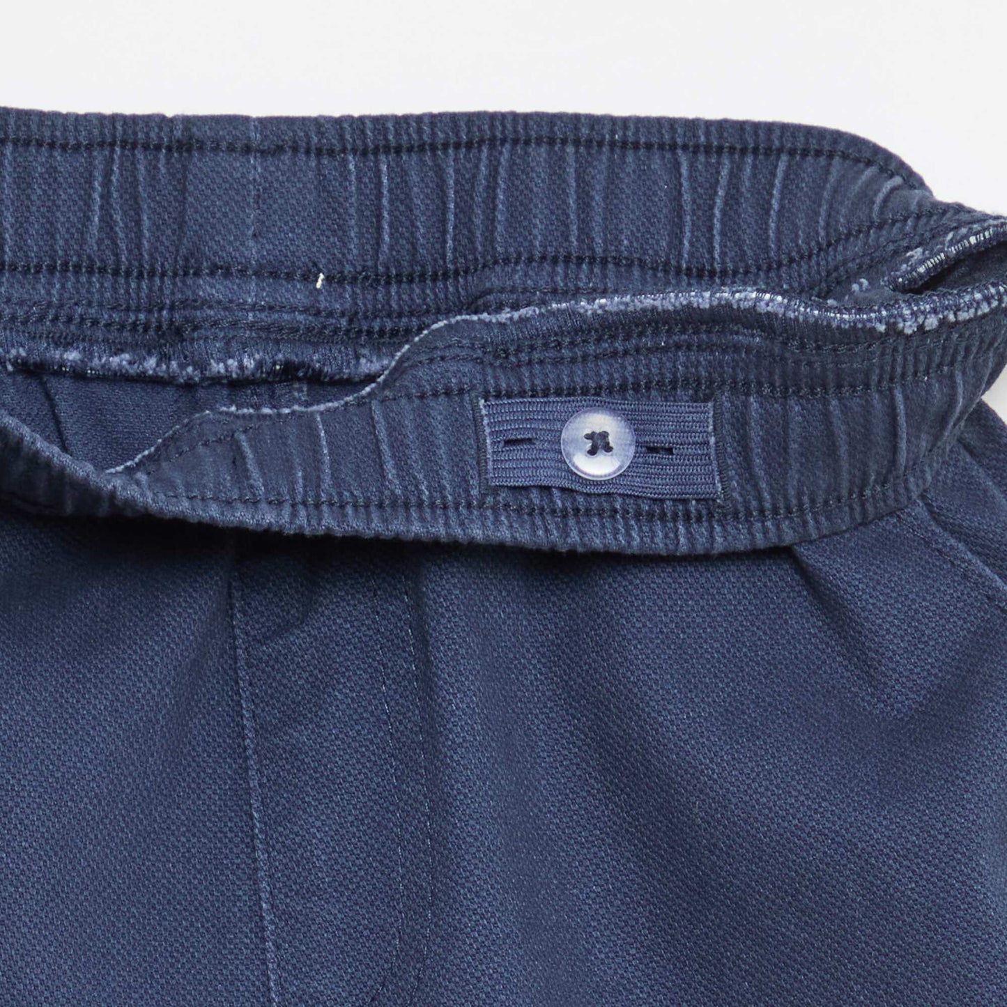 Bermuda denim en coton uni BLEU