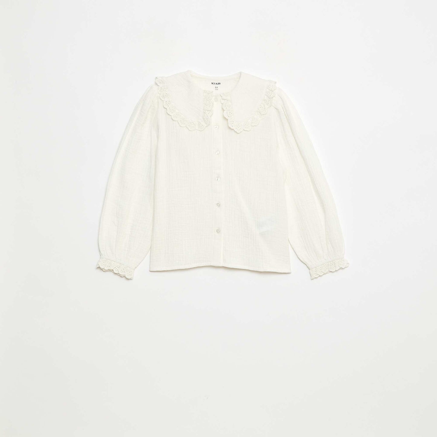 Blouse en double gaze de coton BLANC