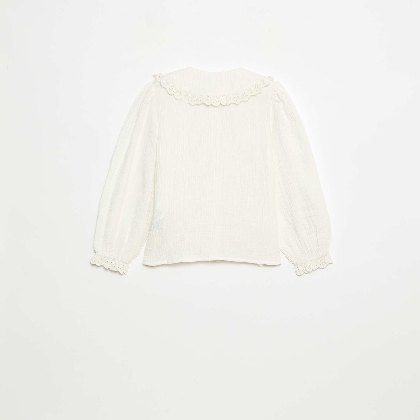 Blouse en double gaze de coton BLANC