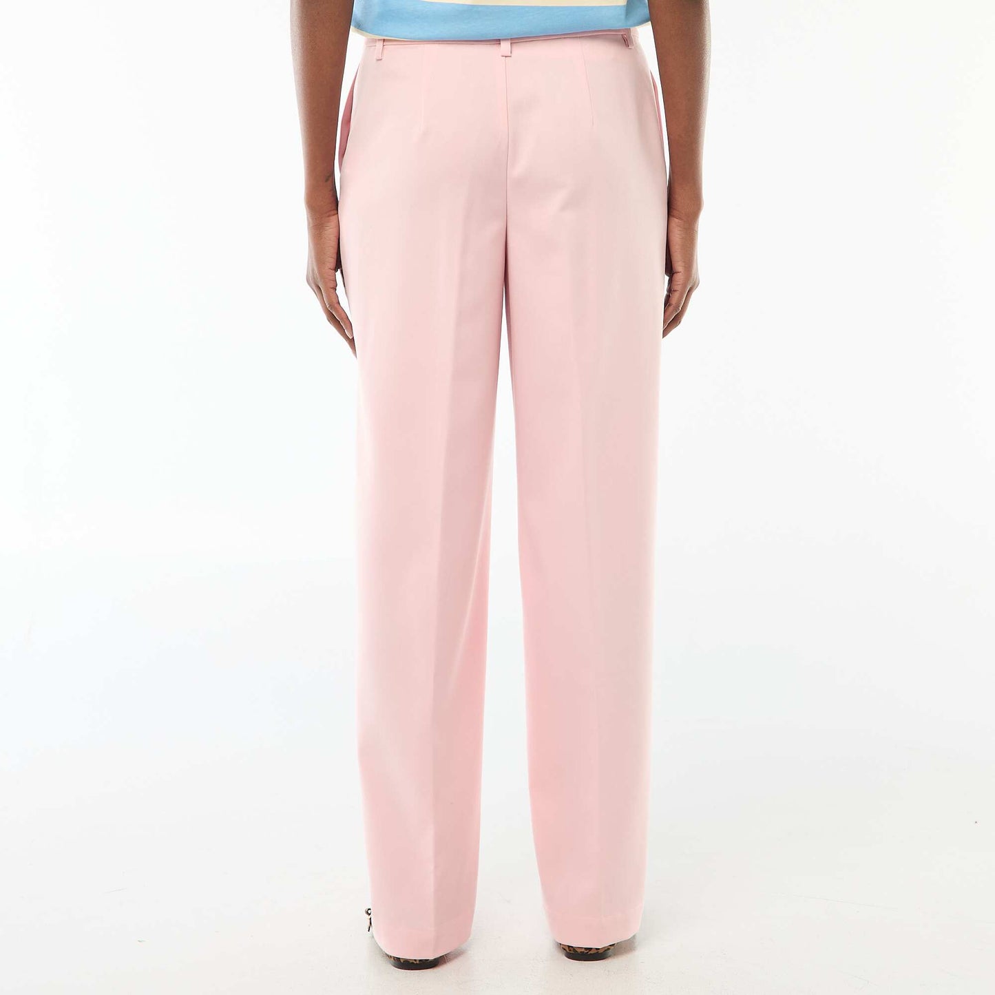 Pantalon large fluide uni ROSE