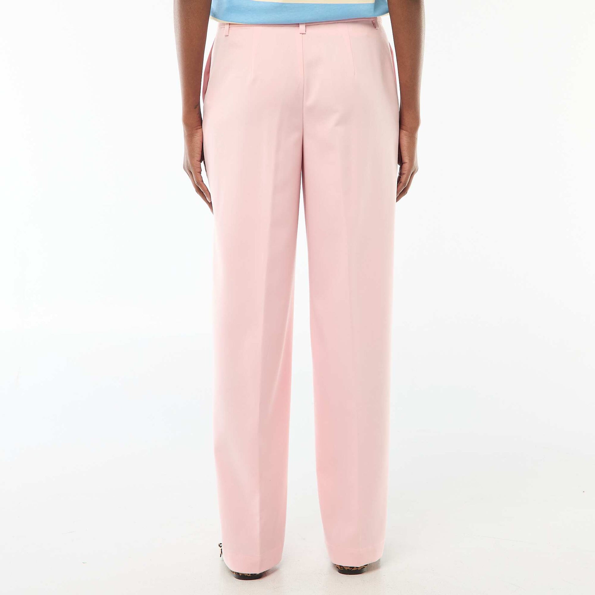 Pantalon large fluide uni ROSE