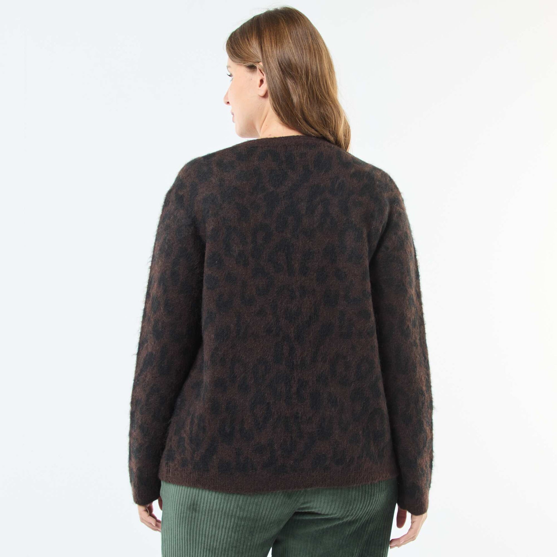 Gilet doux imprimé léopard LéOPARD