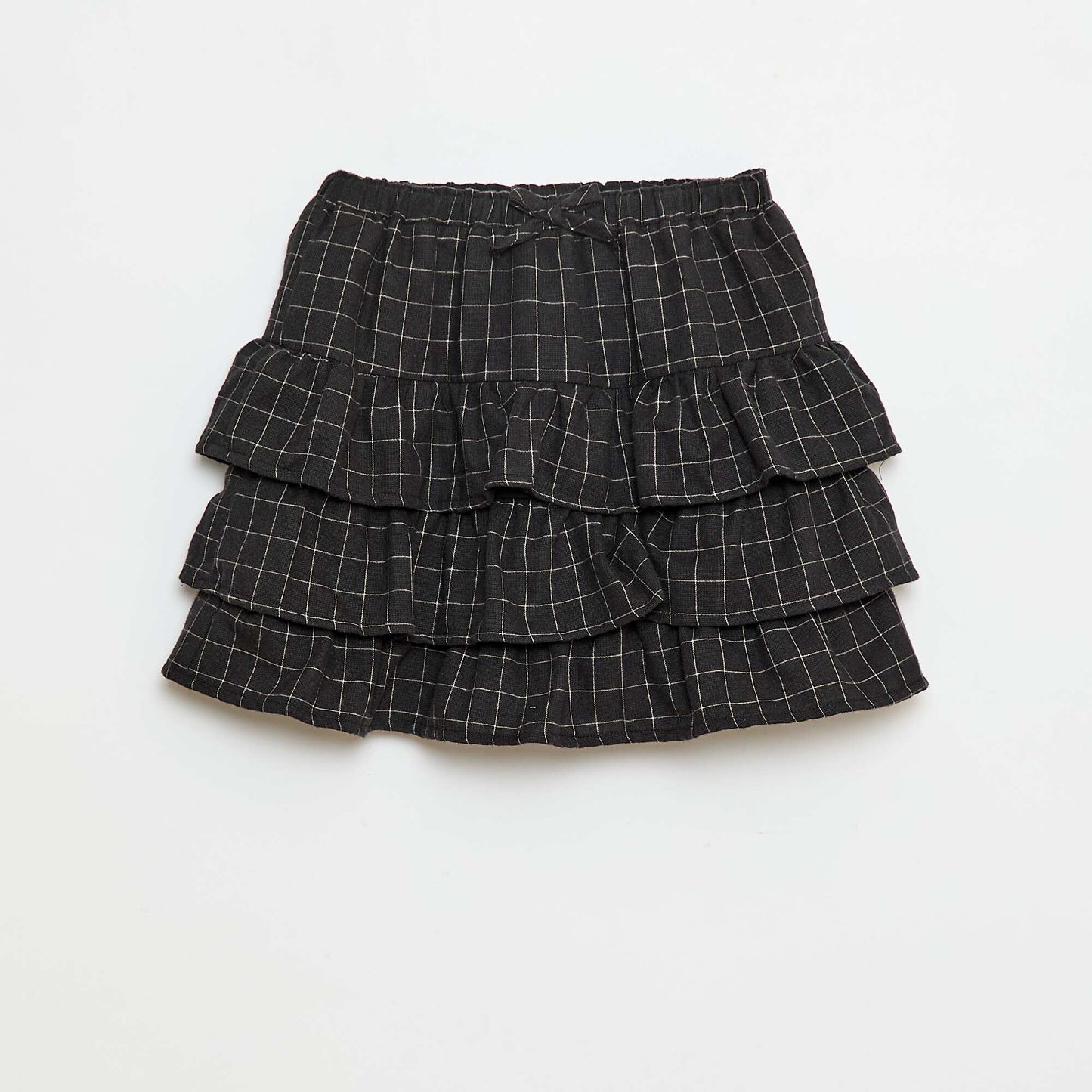 Jupe à carreaux en coton GRIS