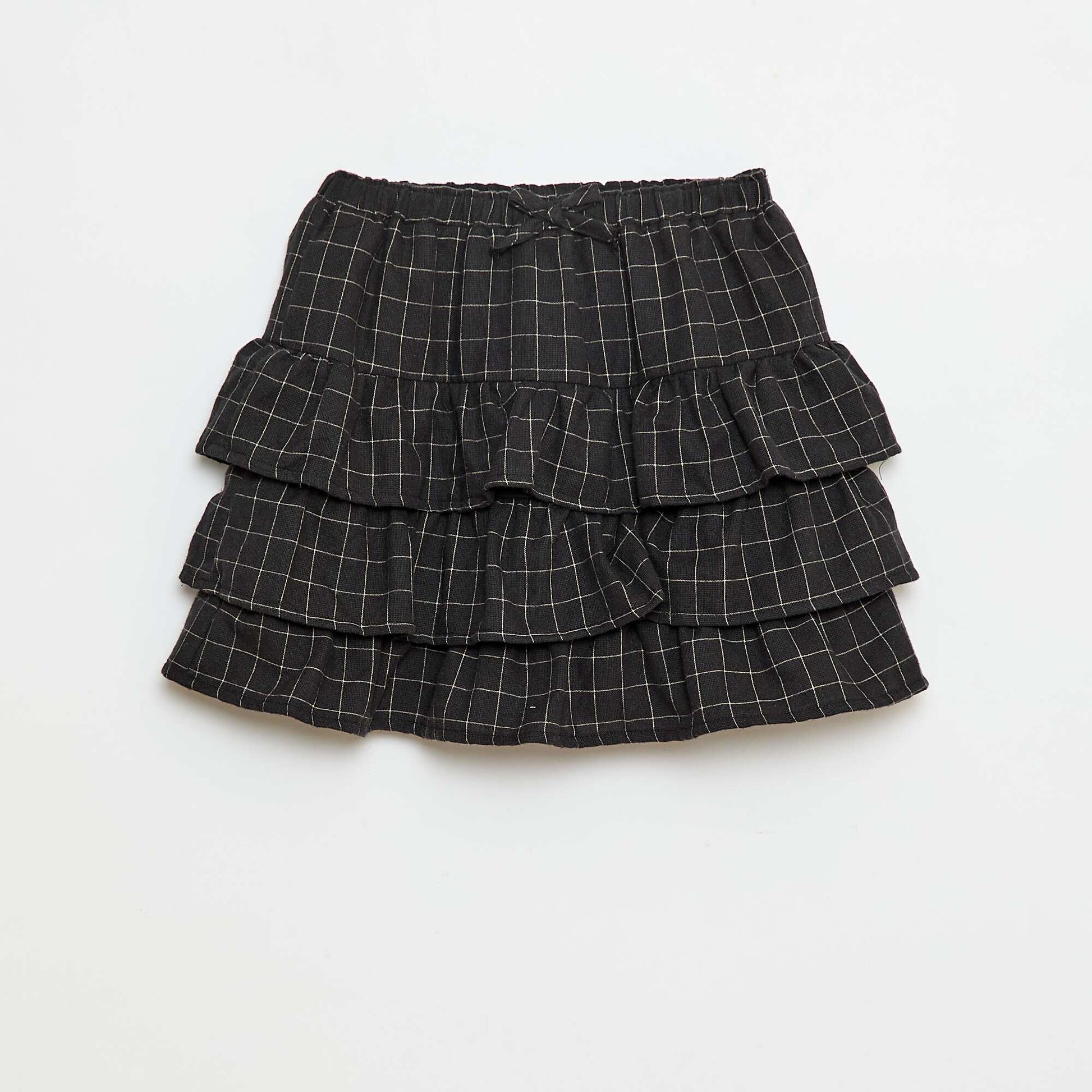 Jupe à carreaux en coton GRIS