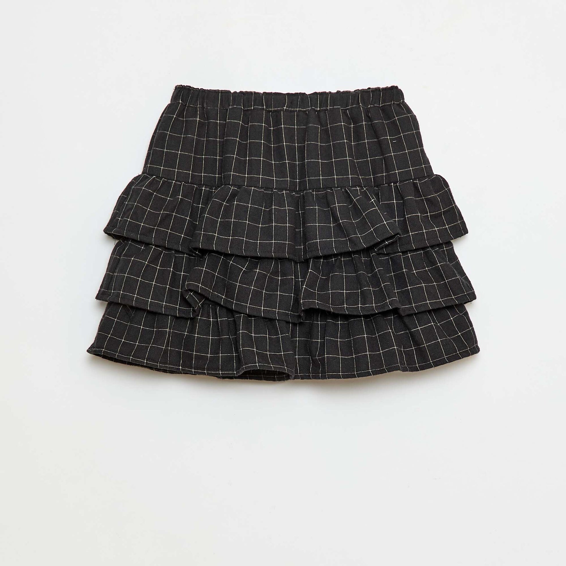 Jupe à carreaux en coton GRIS