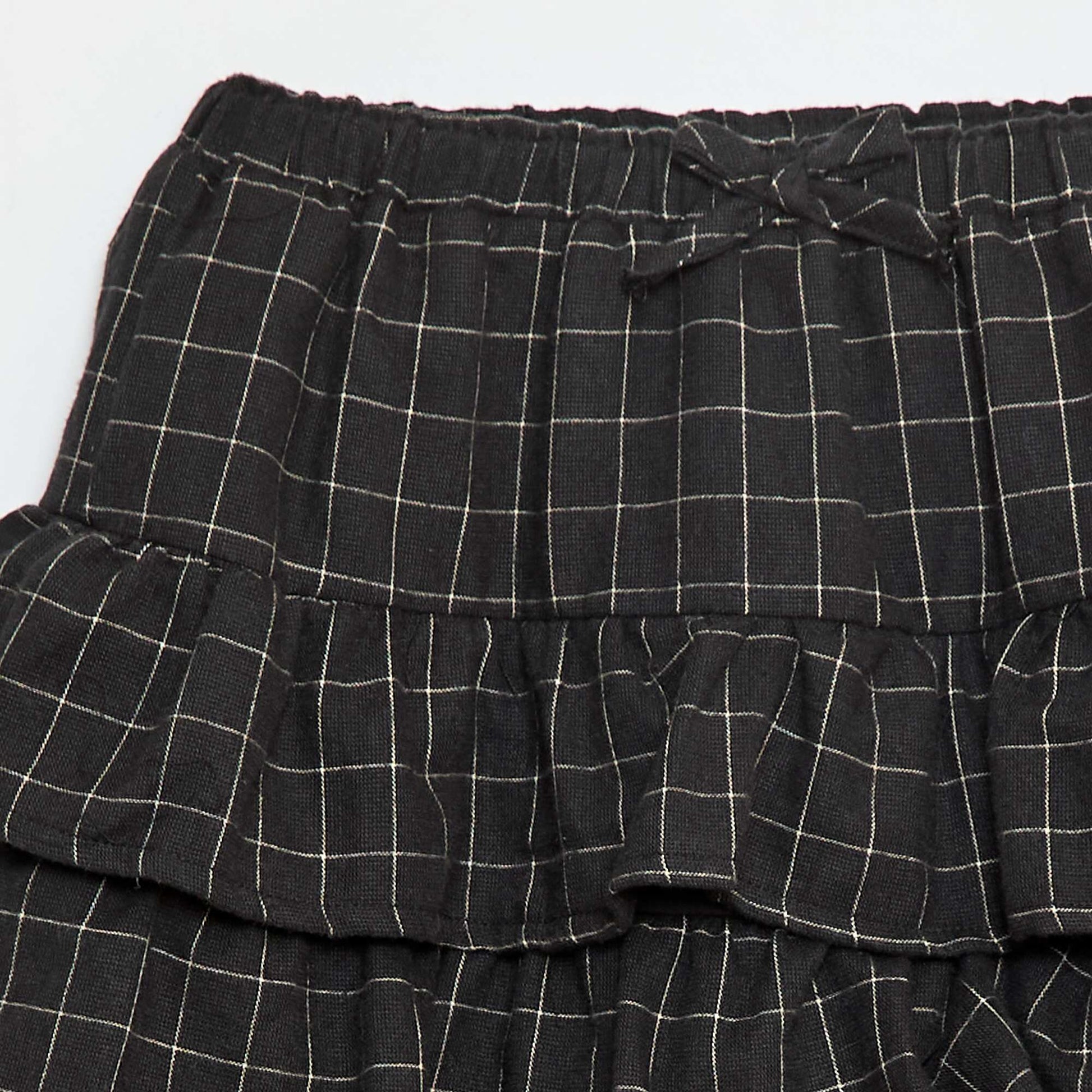 Jupe à carreaux en coton GRIS