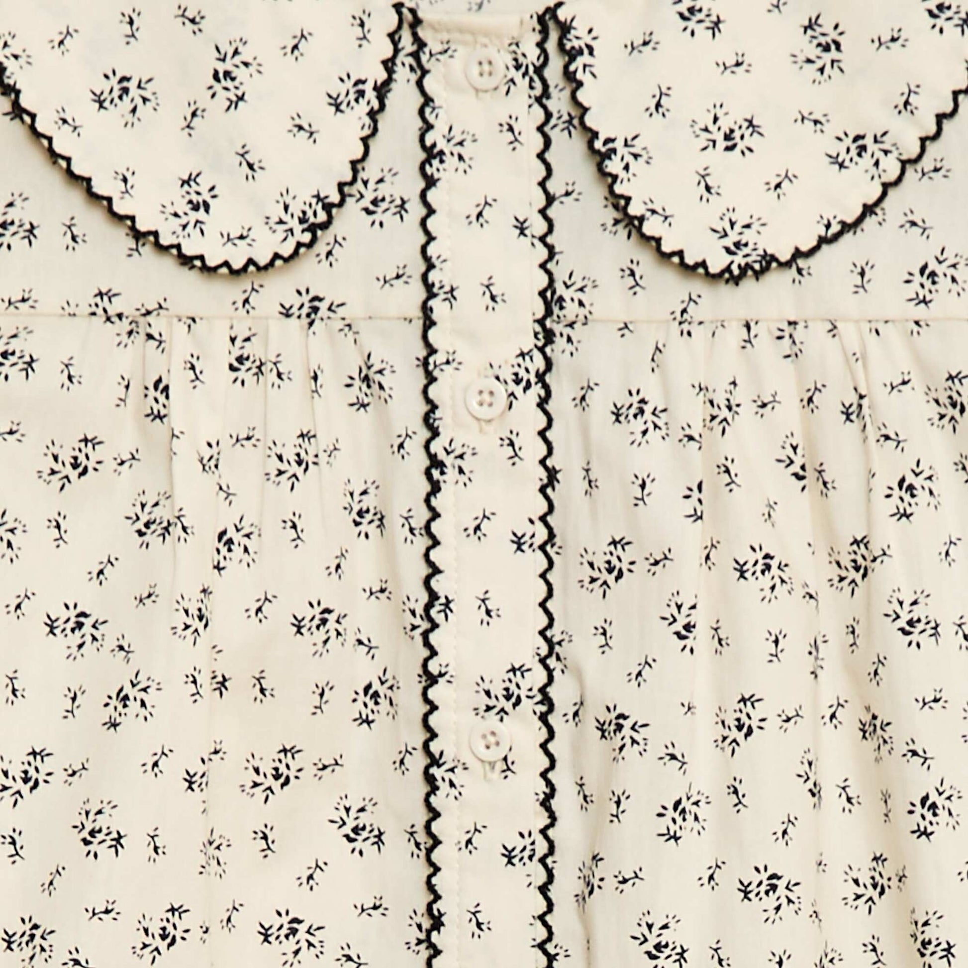 Chemise fleurie fantaisie BLANC