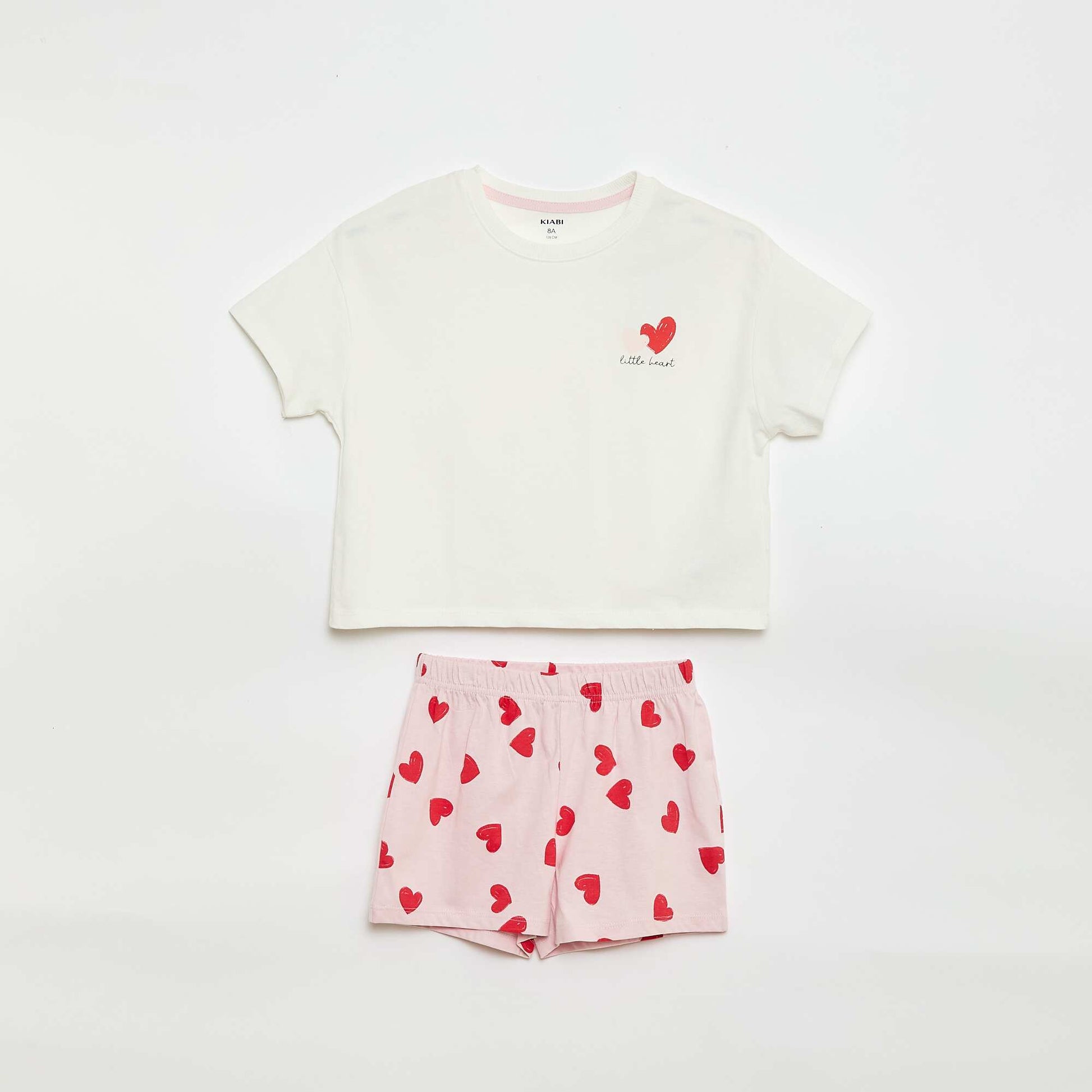 Ensemble pyjama court t-shirt + short - 2 pièces ROSE