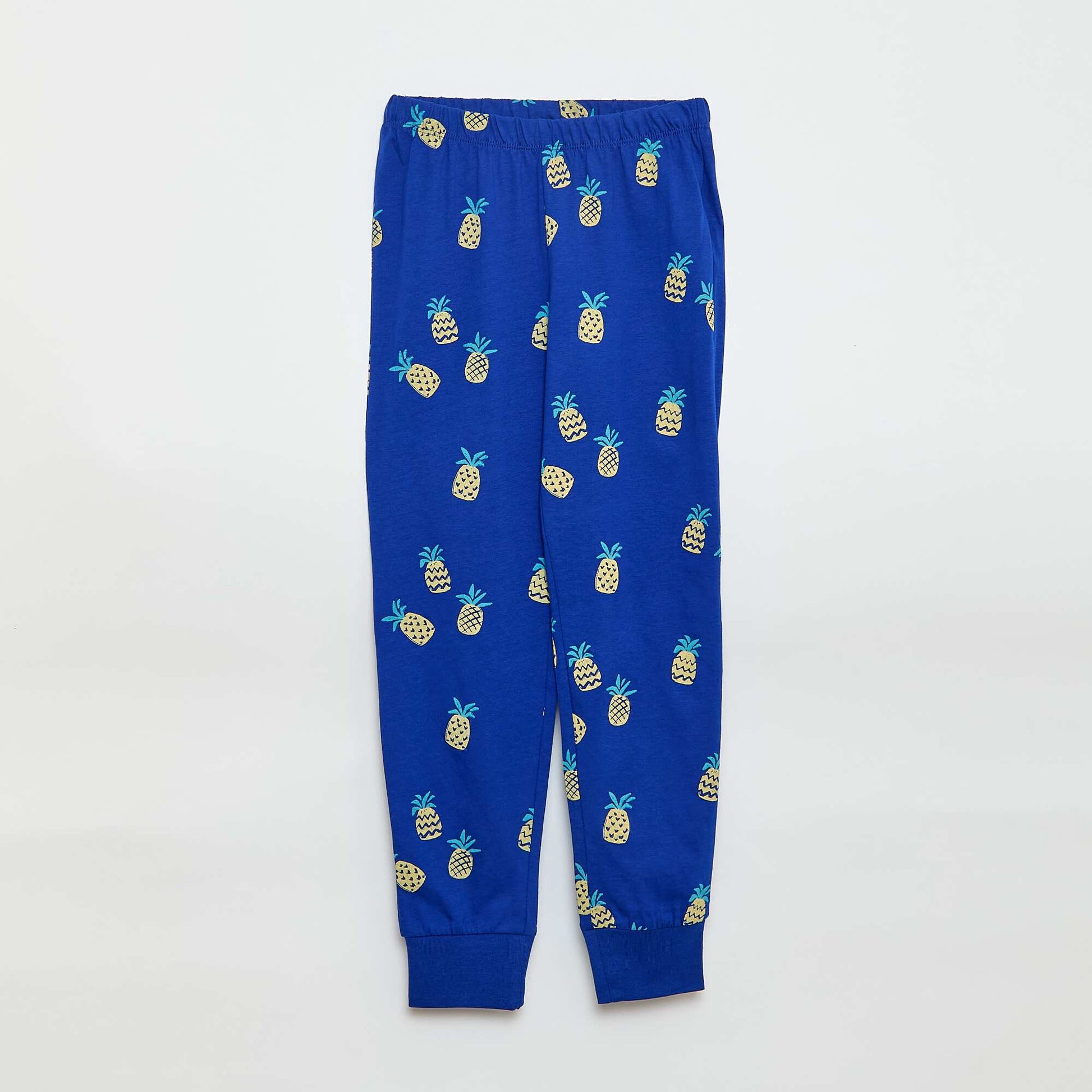 Ensemble pyjama long t-shirt + short - 2 pièces BLEU