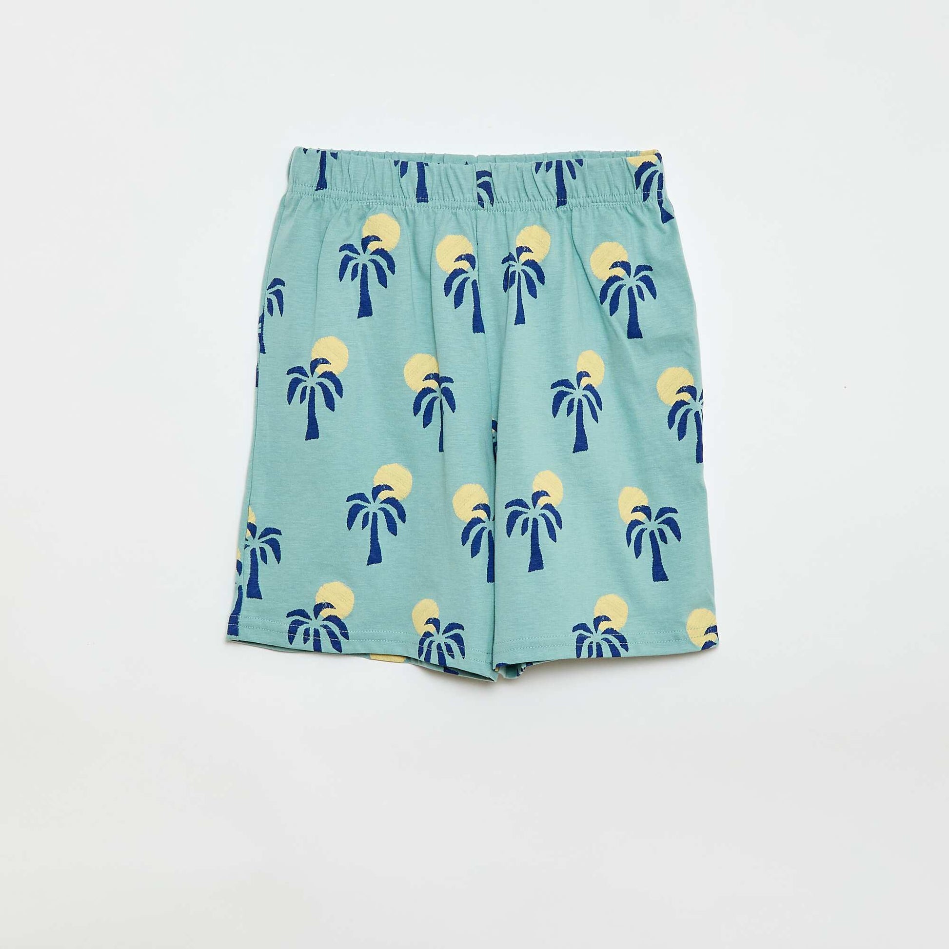 Pyjama court short + tee-shirt VERT