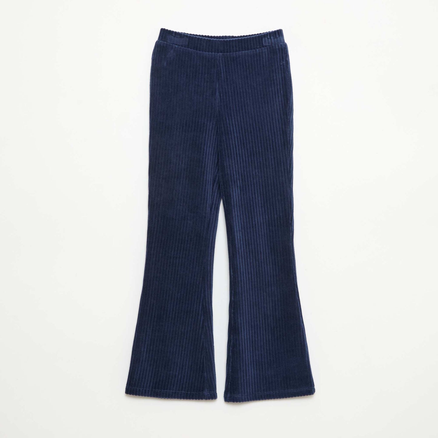 Pantalon flare en velours côtelé BLEU