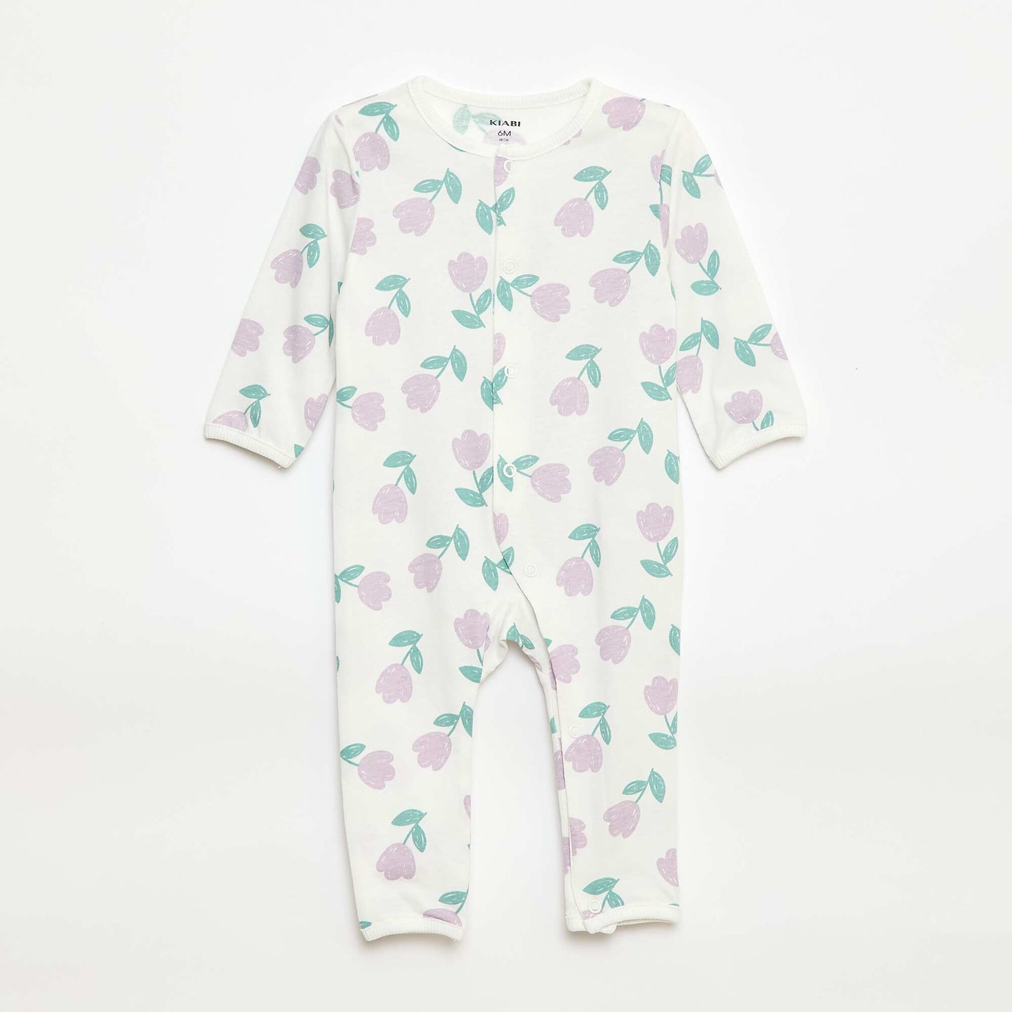 Pyjama dors bien léger avec ouverture pressionnée BEIGE
