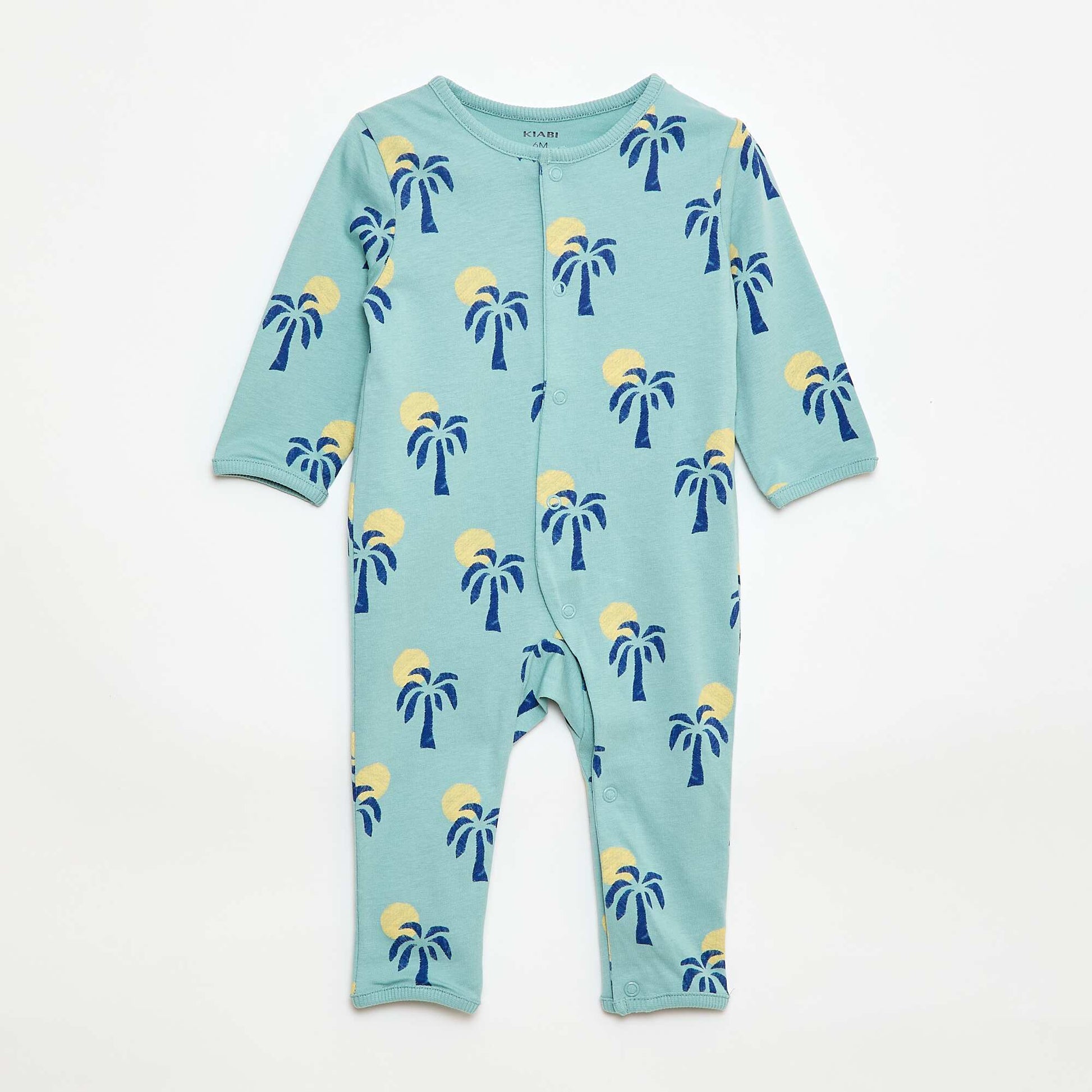 Pyjama dors bien léger avec ouverture pressionnée VERT