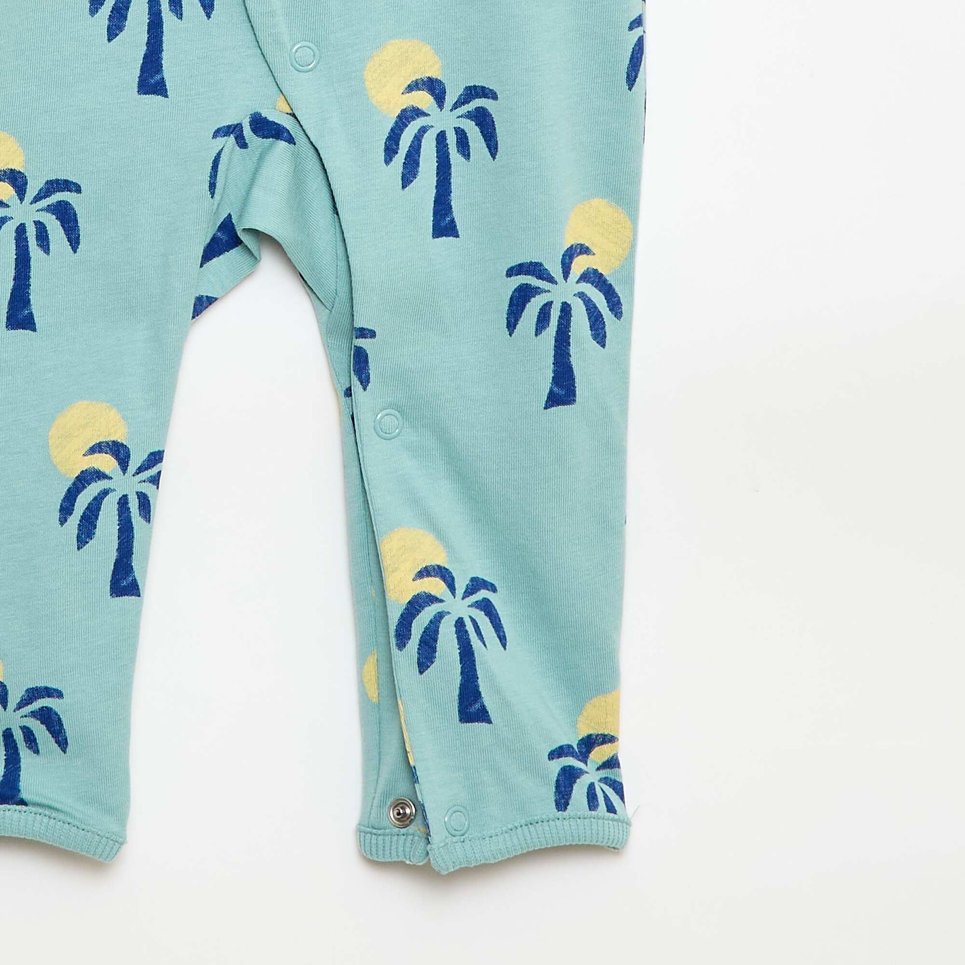 Pyjama dors bien léger avec ouverture pressionnée VERT