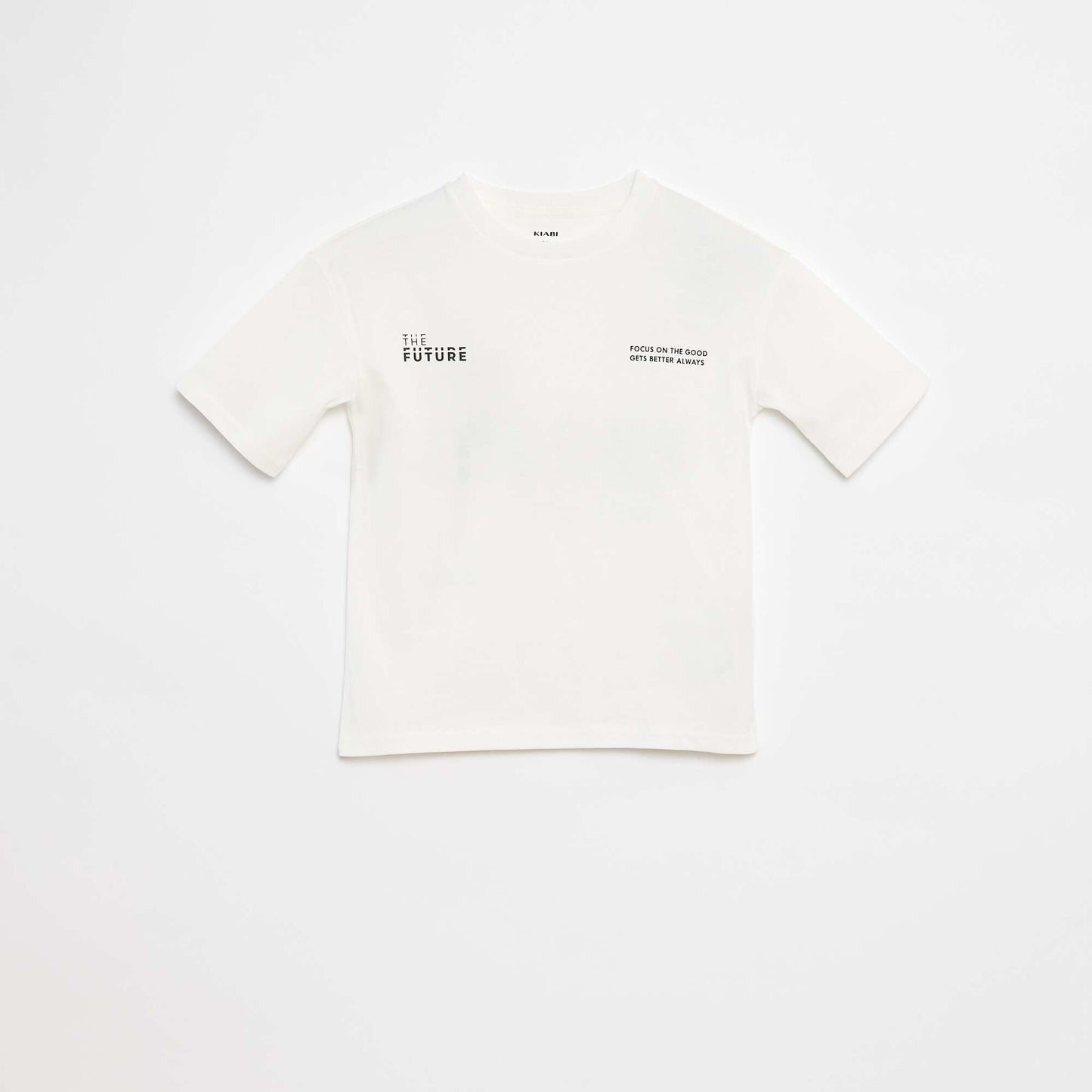 T-shirt imprimé à message BEIGE