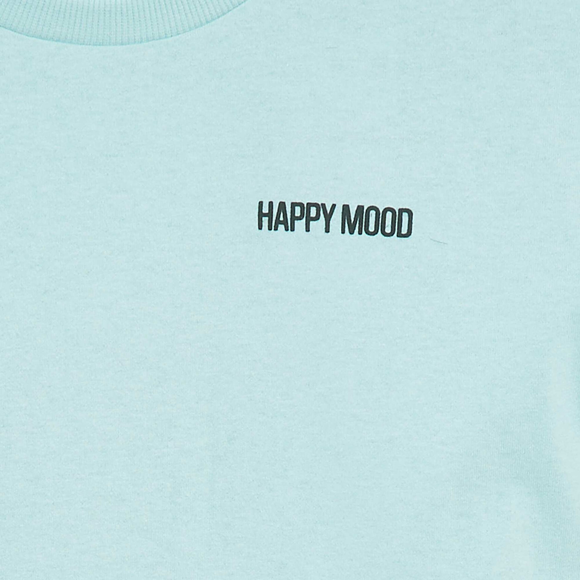 T-shirt imprimé à message BLEU