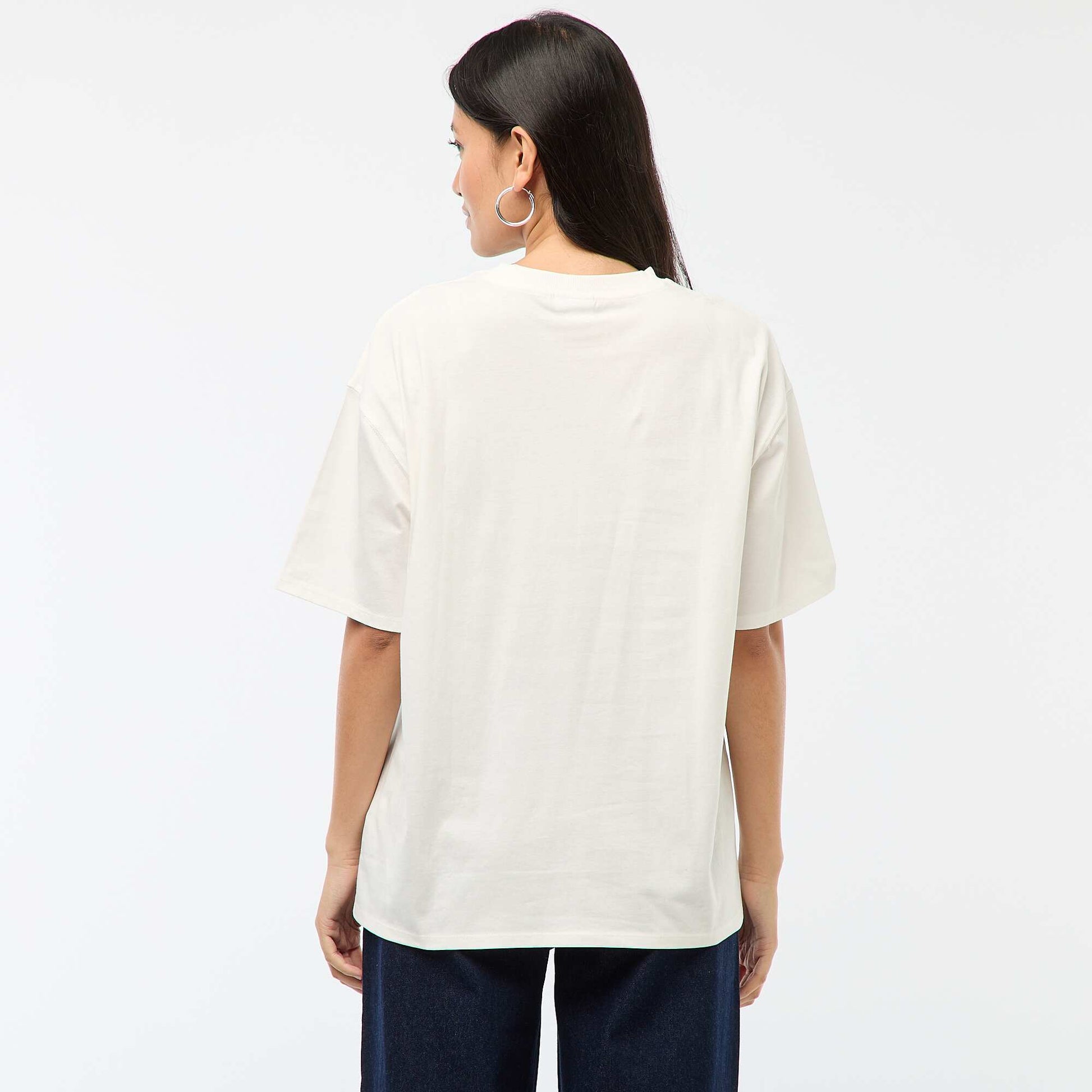 Tee-shirt imprimé 'Stitch' BLANC