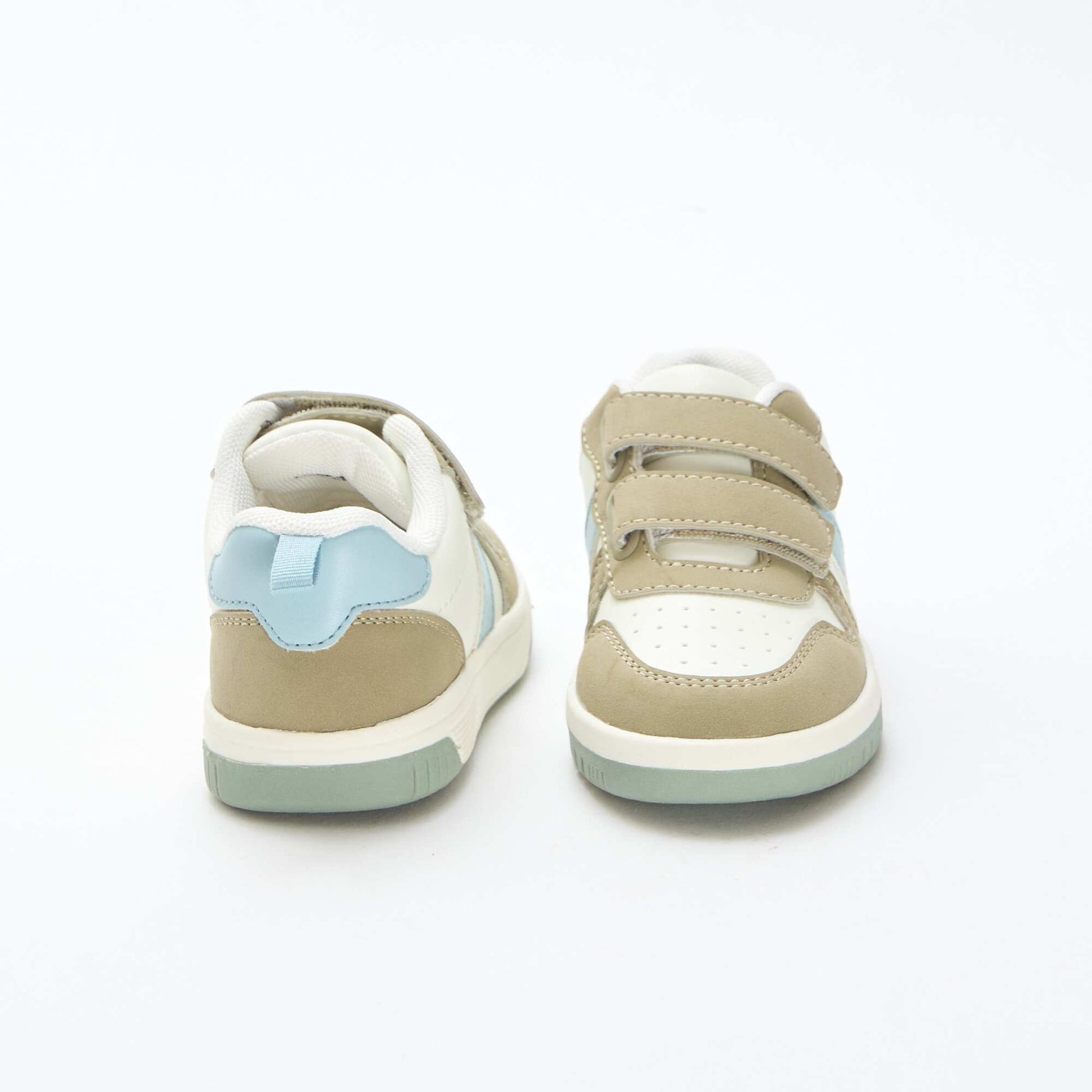 Baskets à scratch en simili quadricolore KAKI