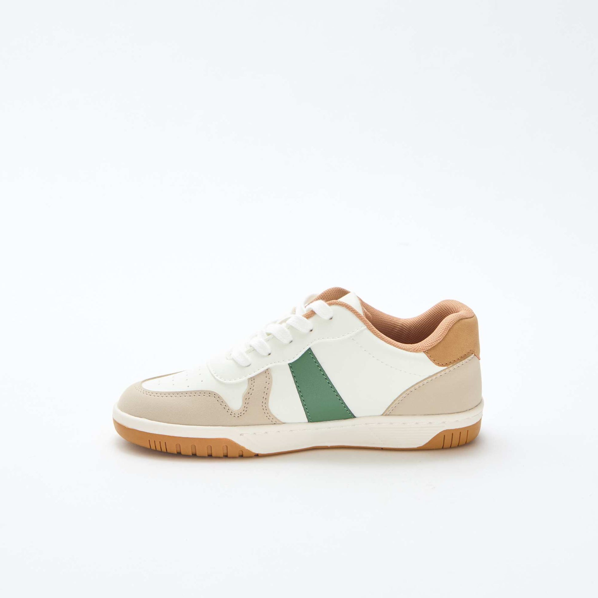 Baskets basses renforcées tricolore BLANC