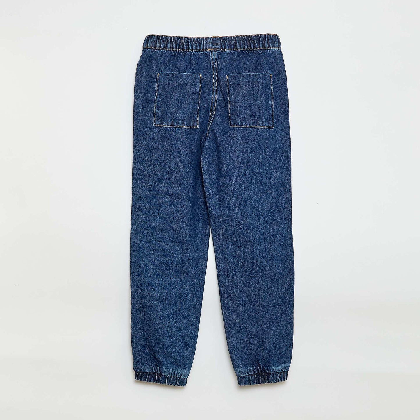 Pantalon denim coupe jogger BLEU