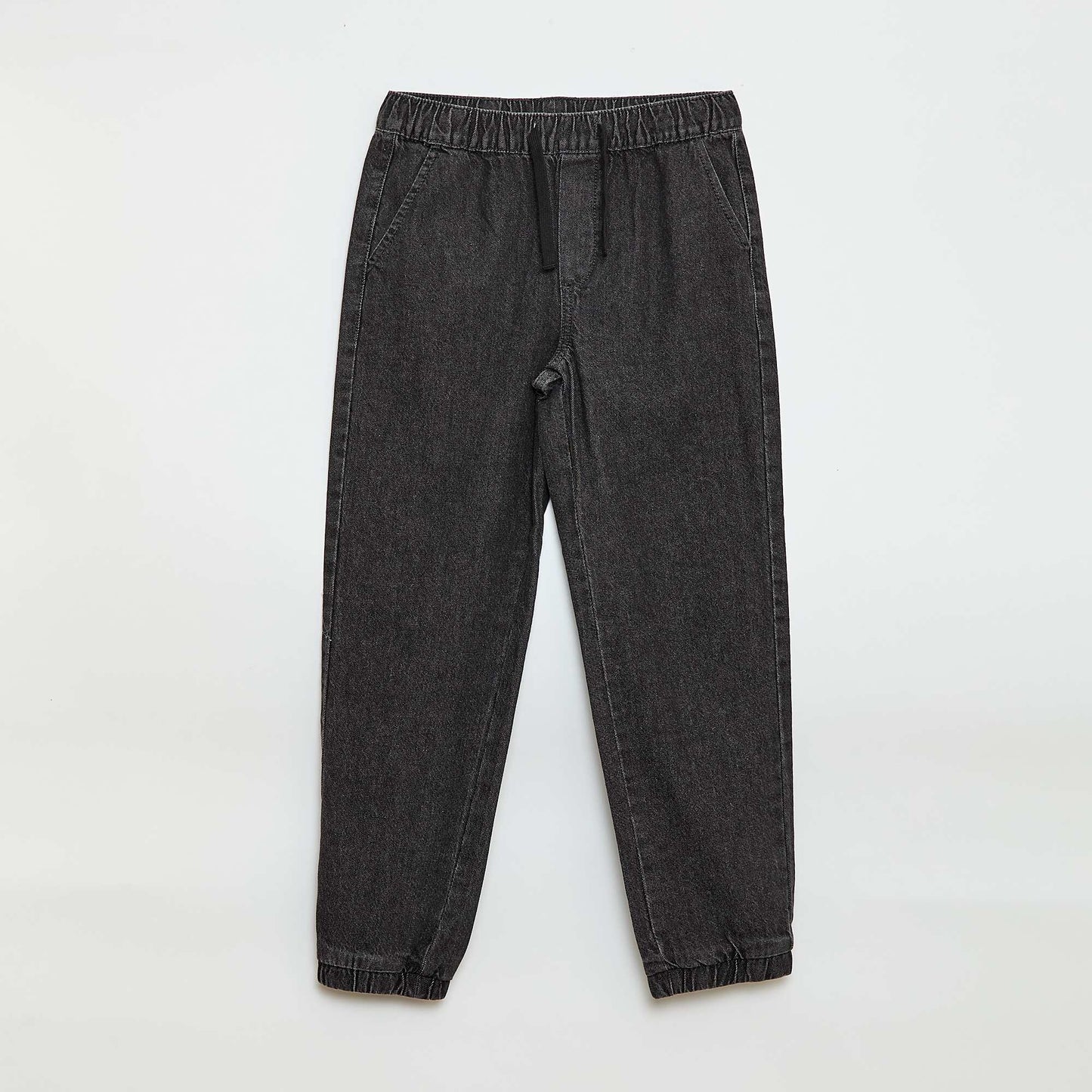 Pantalon denim coupe jogger GRIS