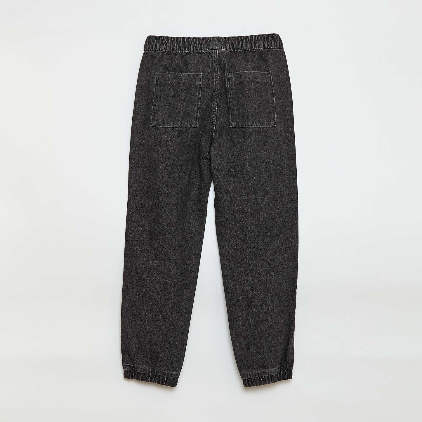 Pantalon denim coupe jogger GRIS