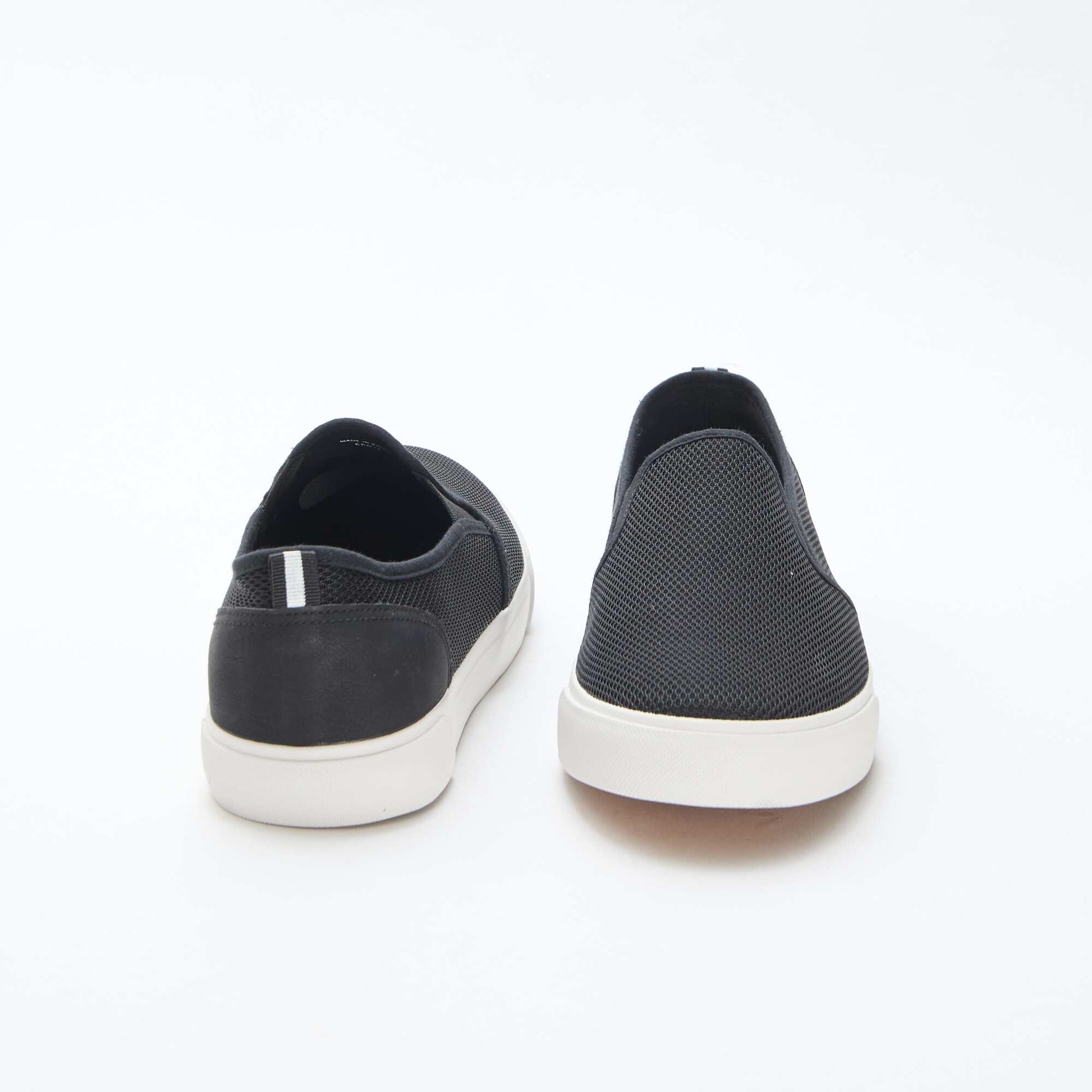 Baskets basses slip-on en mesh NOIR