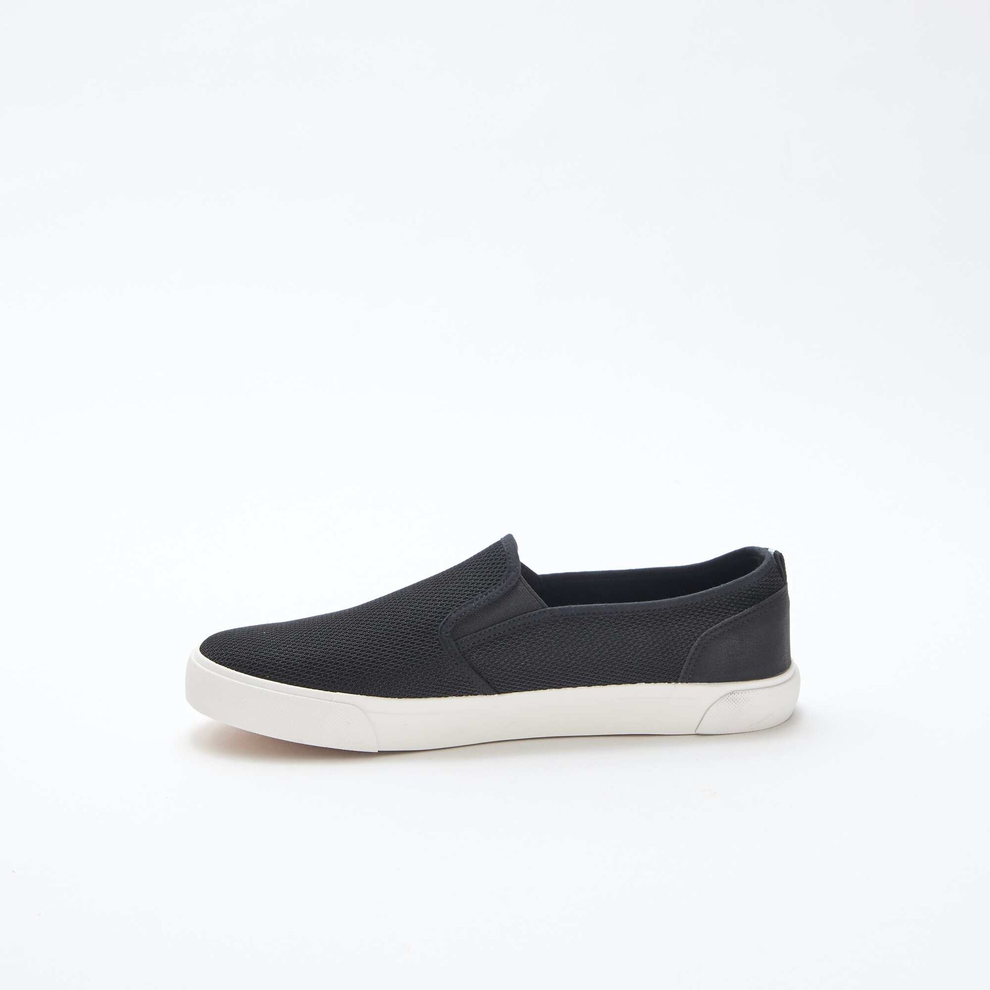 Baskets basses slip-on en mesh NOIR