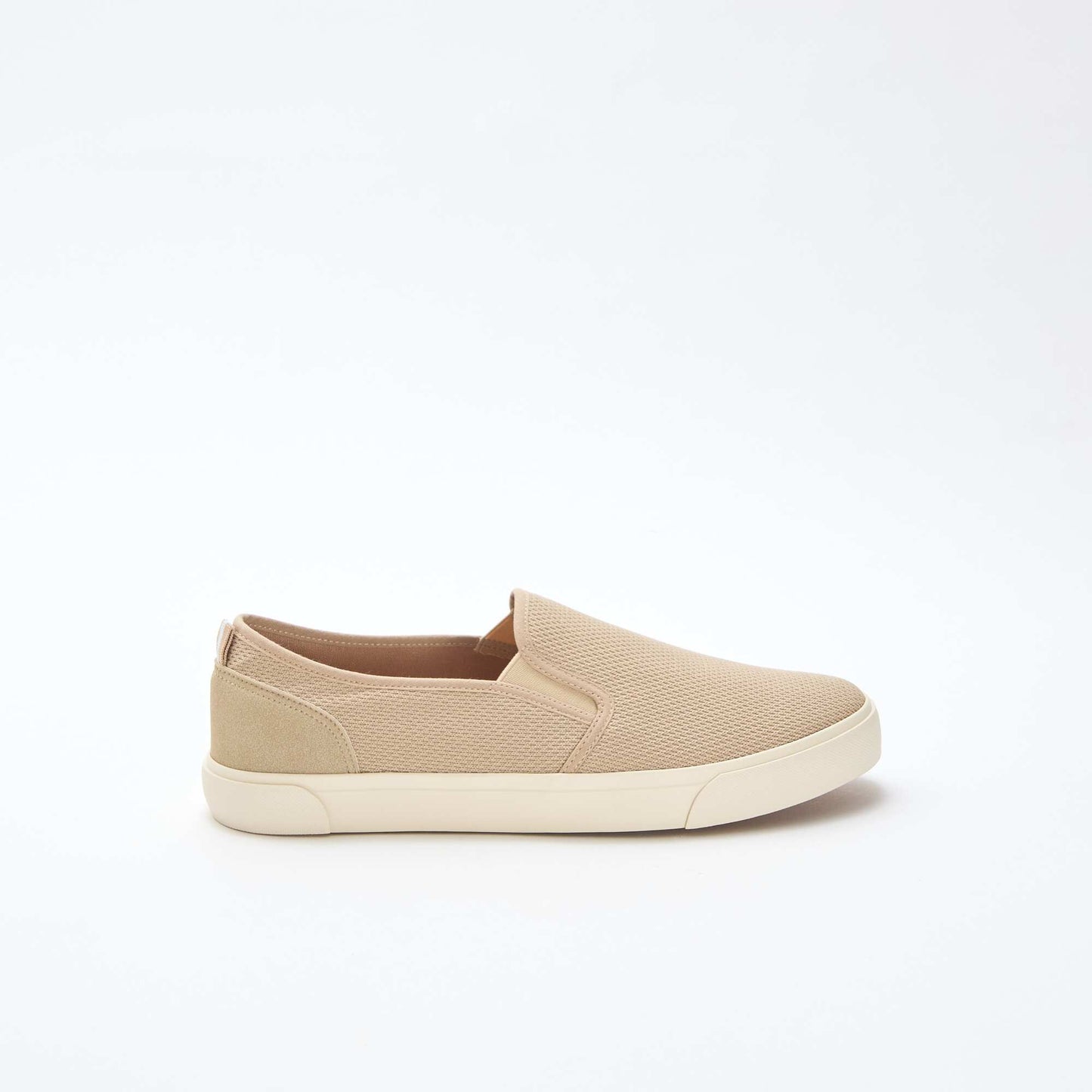 Baskets basses slip-on en mesh BEIGE