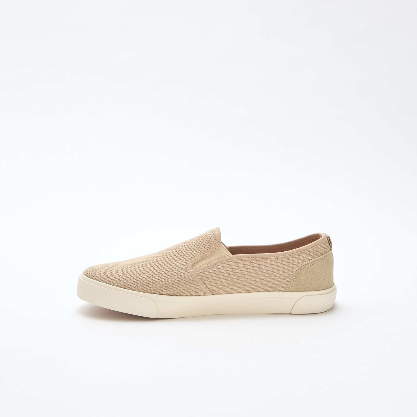 Baskets basses slip-on en mesh BEIGE