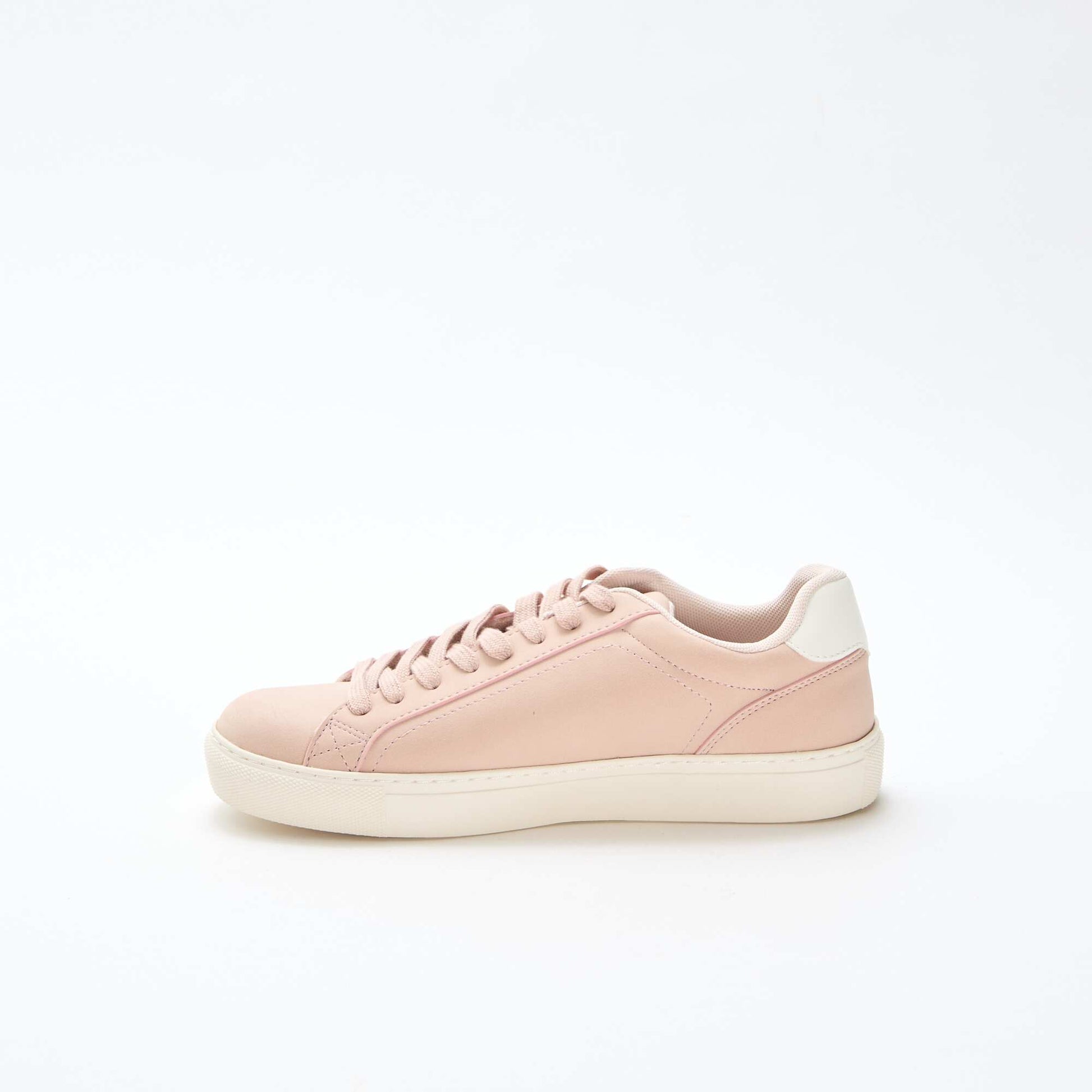 Baskets basses en suédine brillant BEIGE