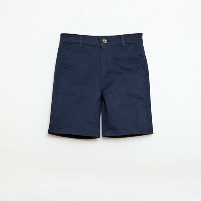 Bermuda chino en twill BLEU MARINE