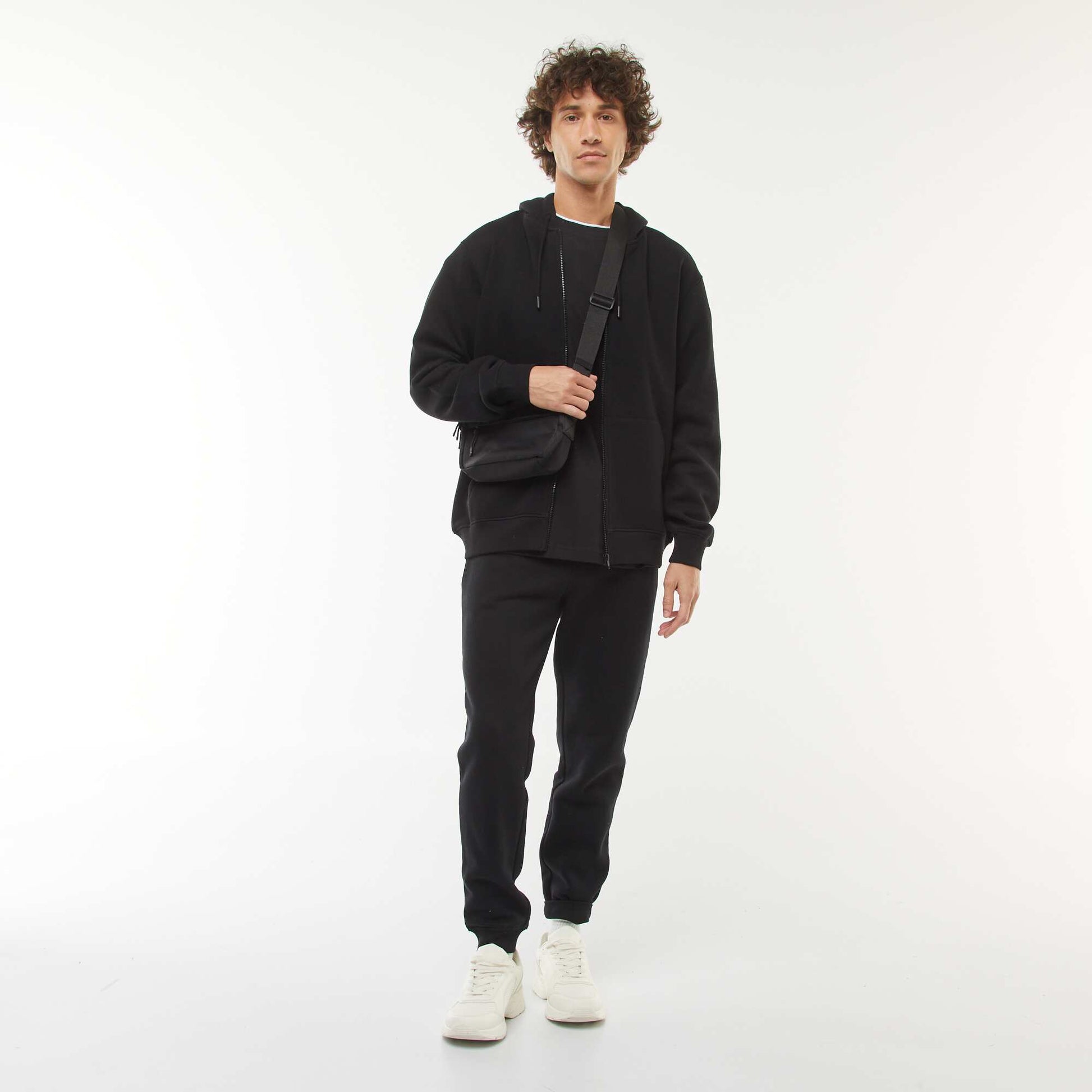 T-shirt oversize avec ligne NOIR