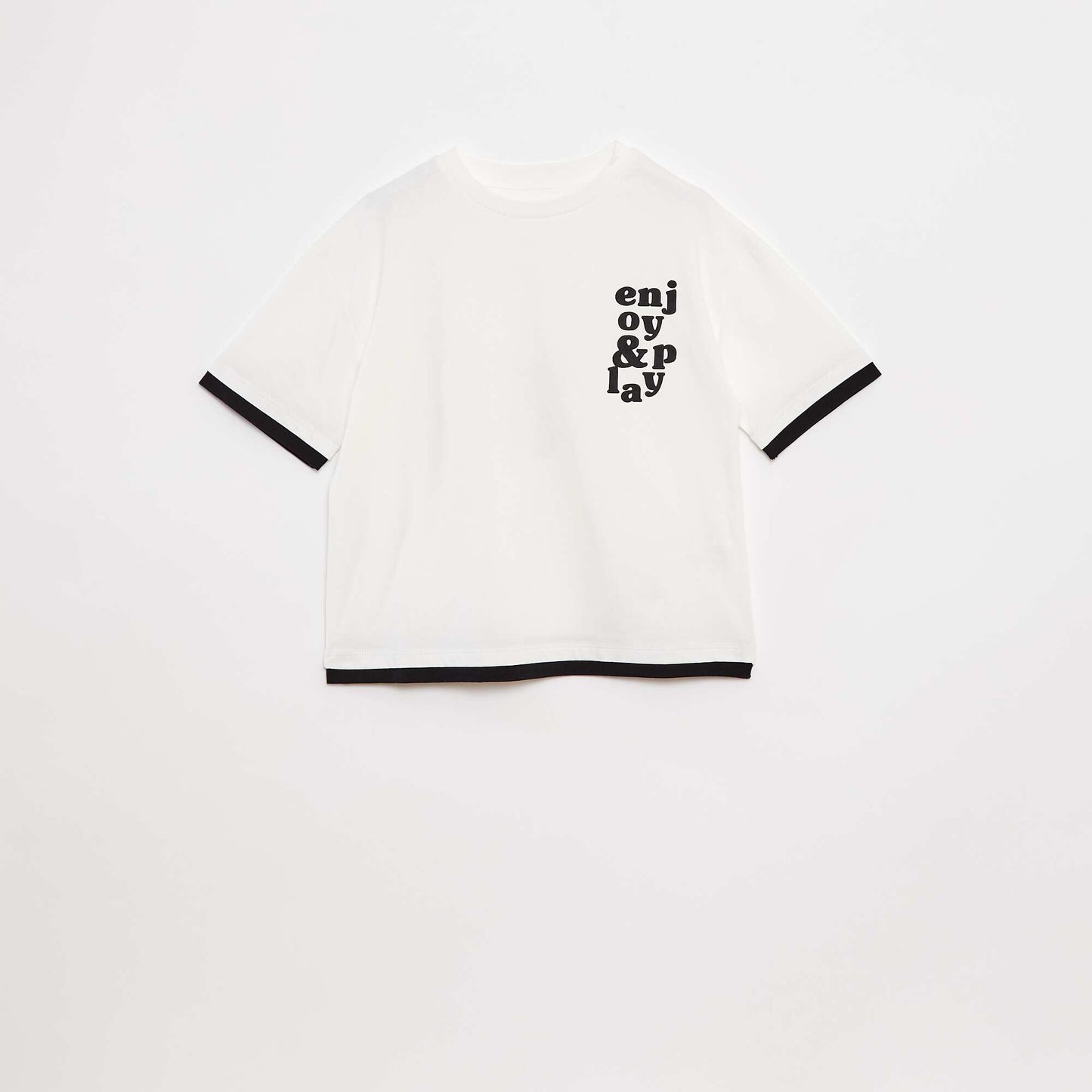 T-shirt effet 2-en-1 BLANC