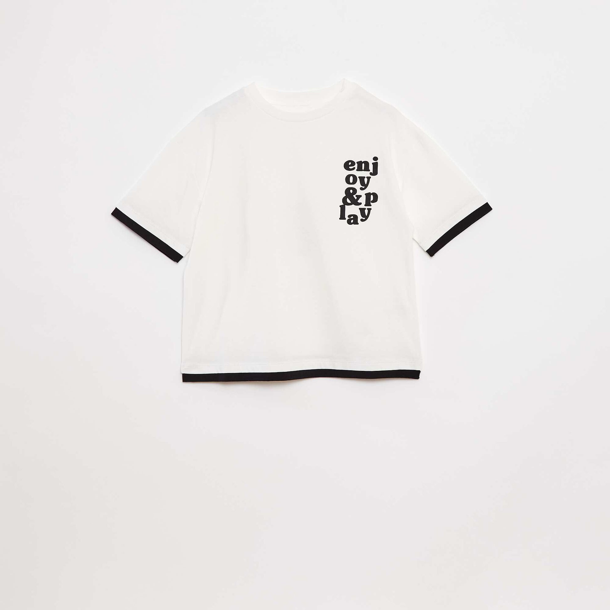 T-shirt effet 2-en-1 BLANC