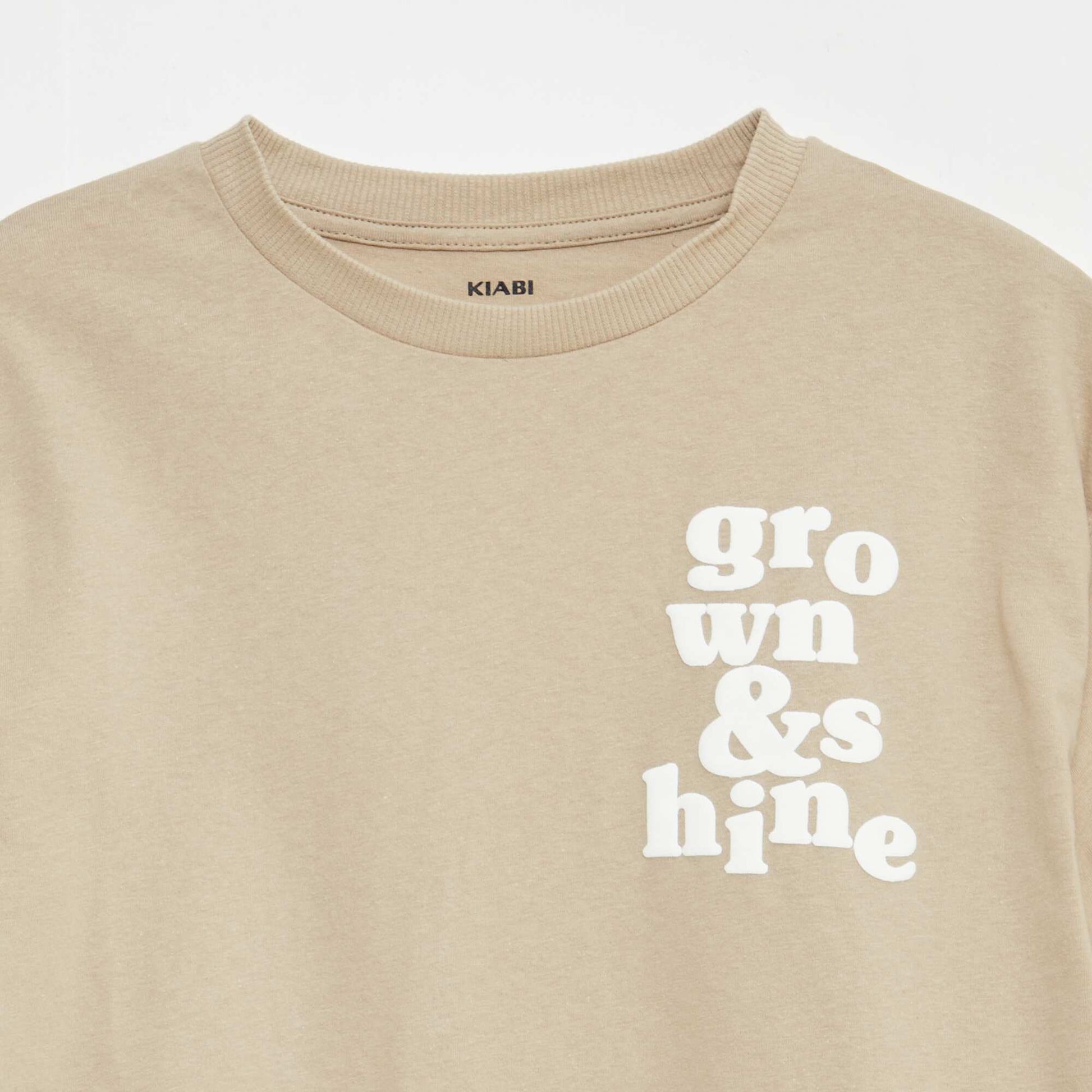 T-shirt effet 2-en-1 BEIGE
