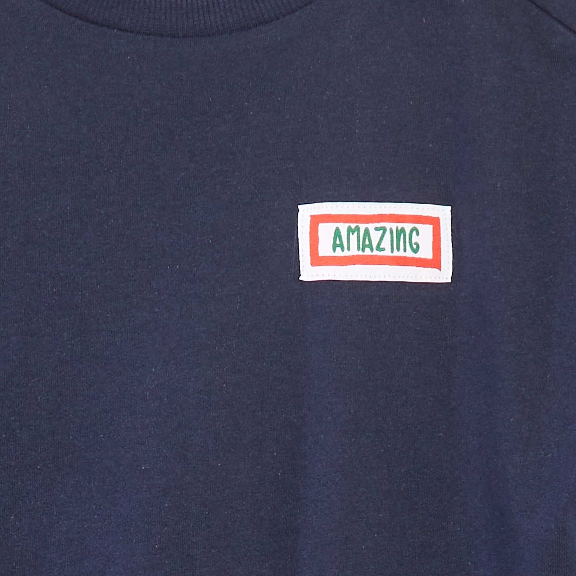 T-shirt loose à manches courtes BLEU