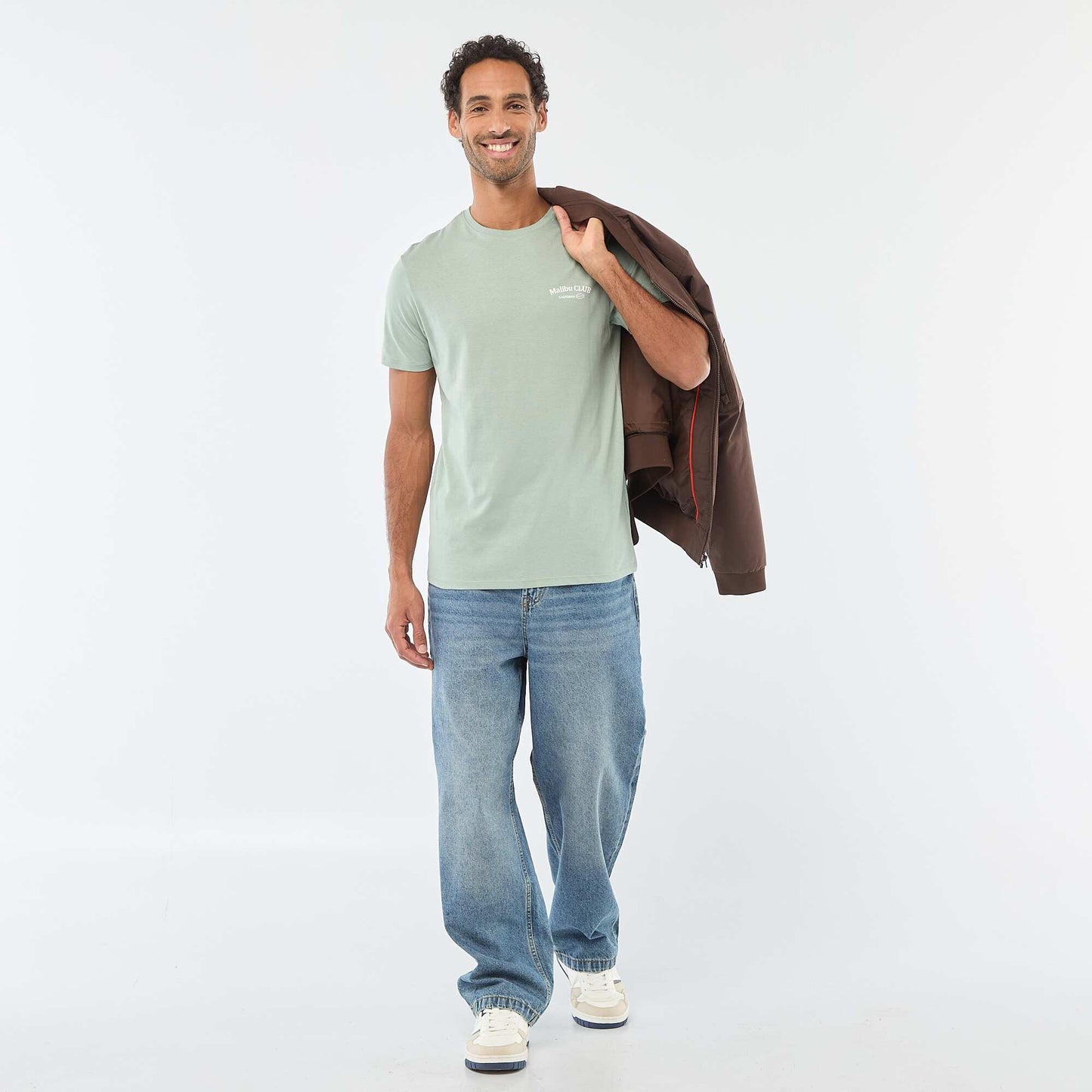 T-shirt à col rond et manches courtes imprimé VERT