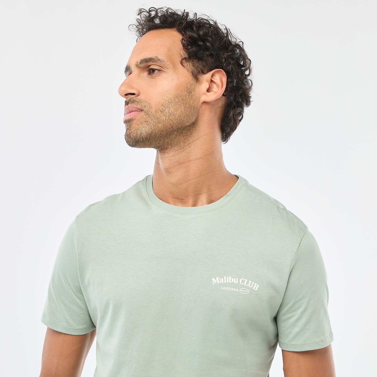 T-shirt à col rond et manches courtes imprimé VERT