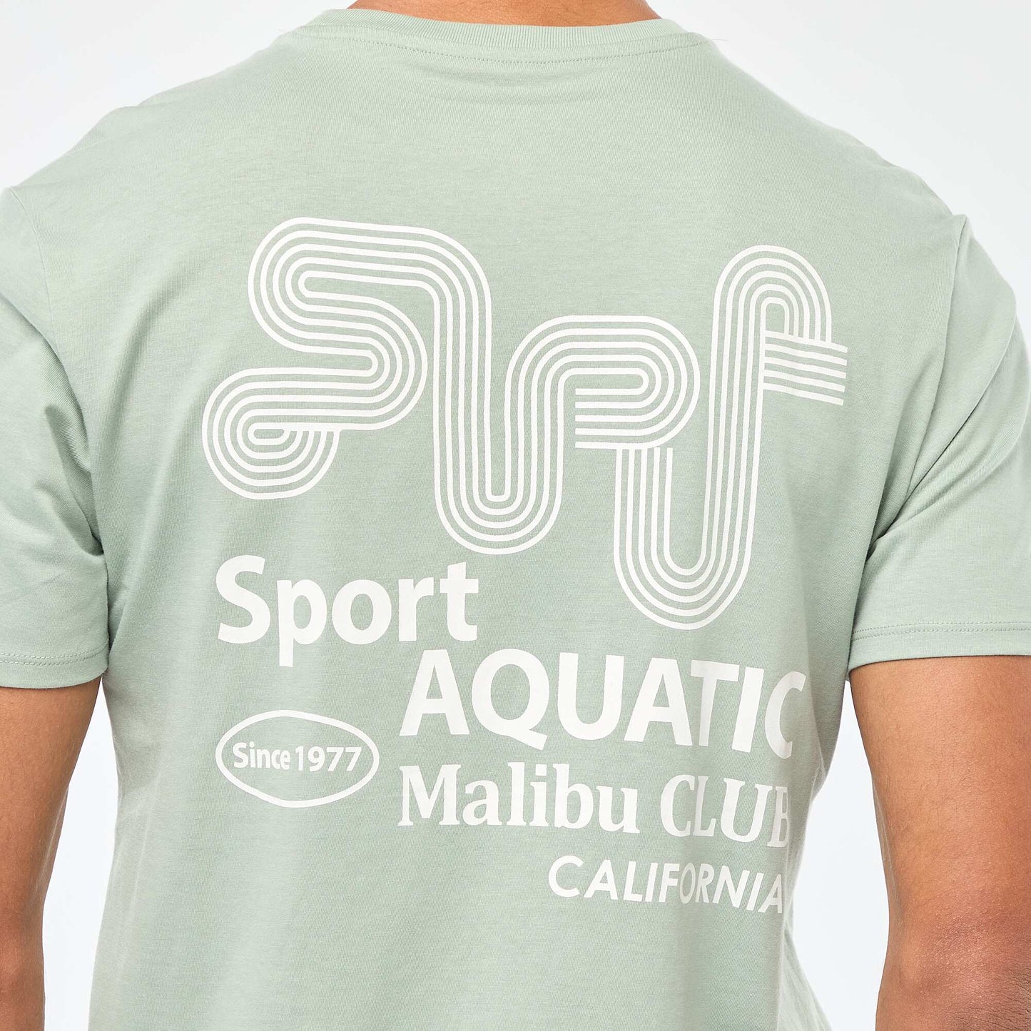 T-shirt à col rond et manches courtes imprimé VERT