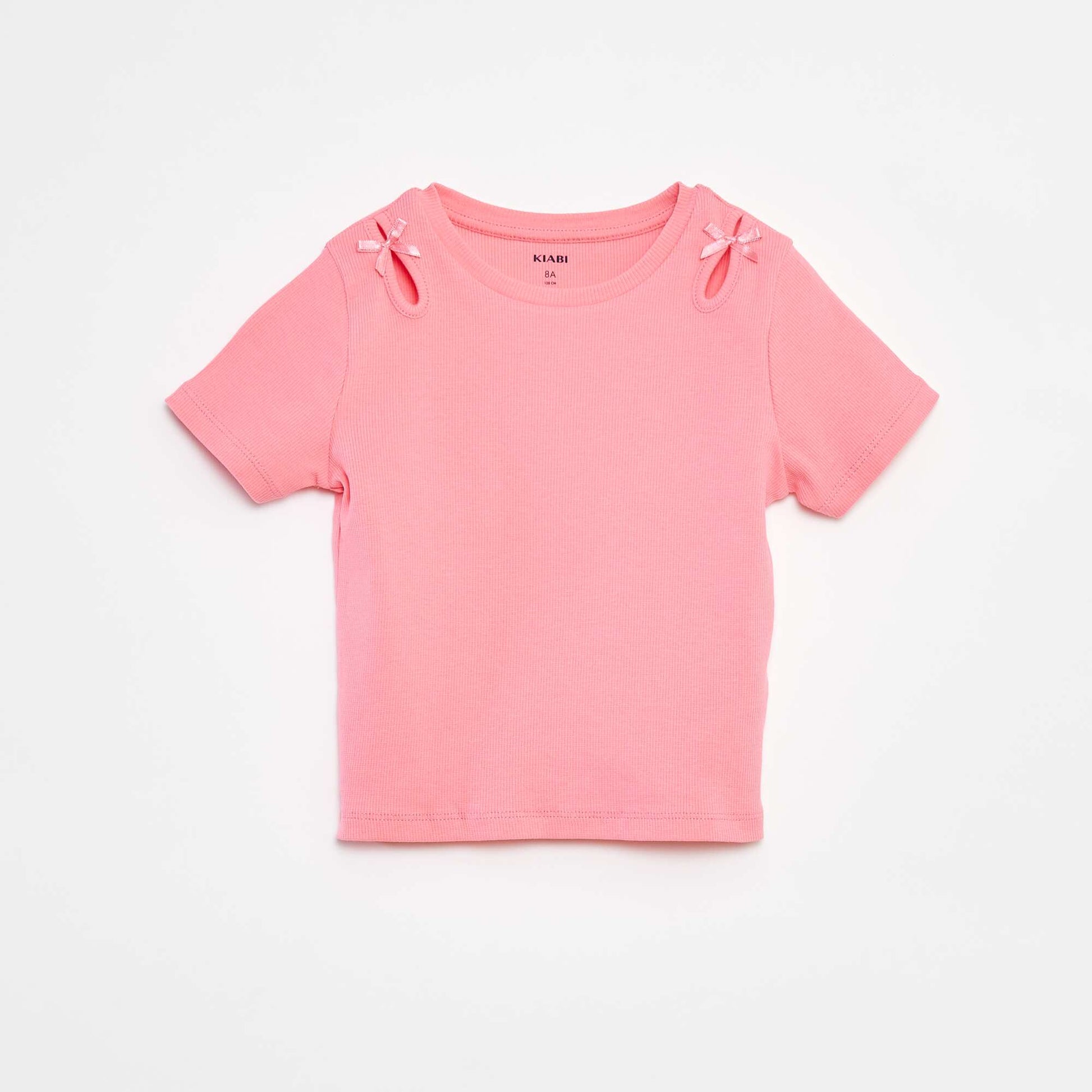 T-shirt à manches courtes avec nœuds décoratifs ROSE