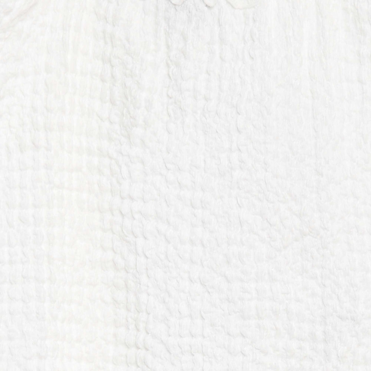Top en maille gaufrée BLANC