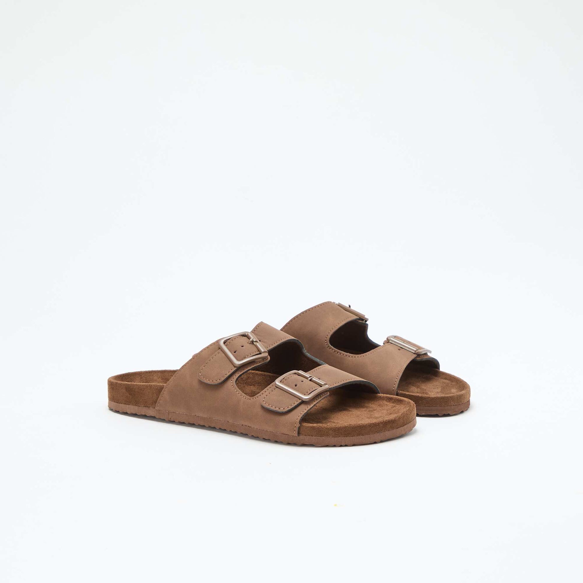 Mules double brides MARRON