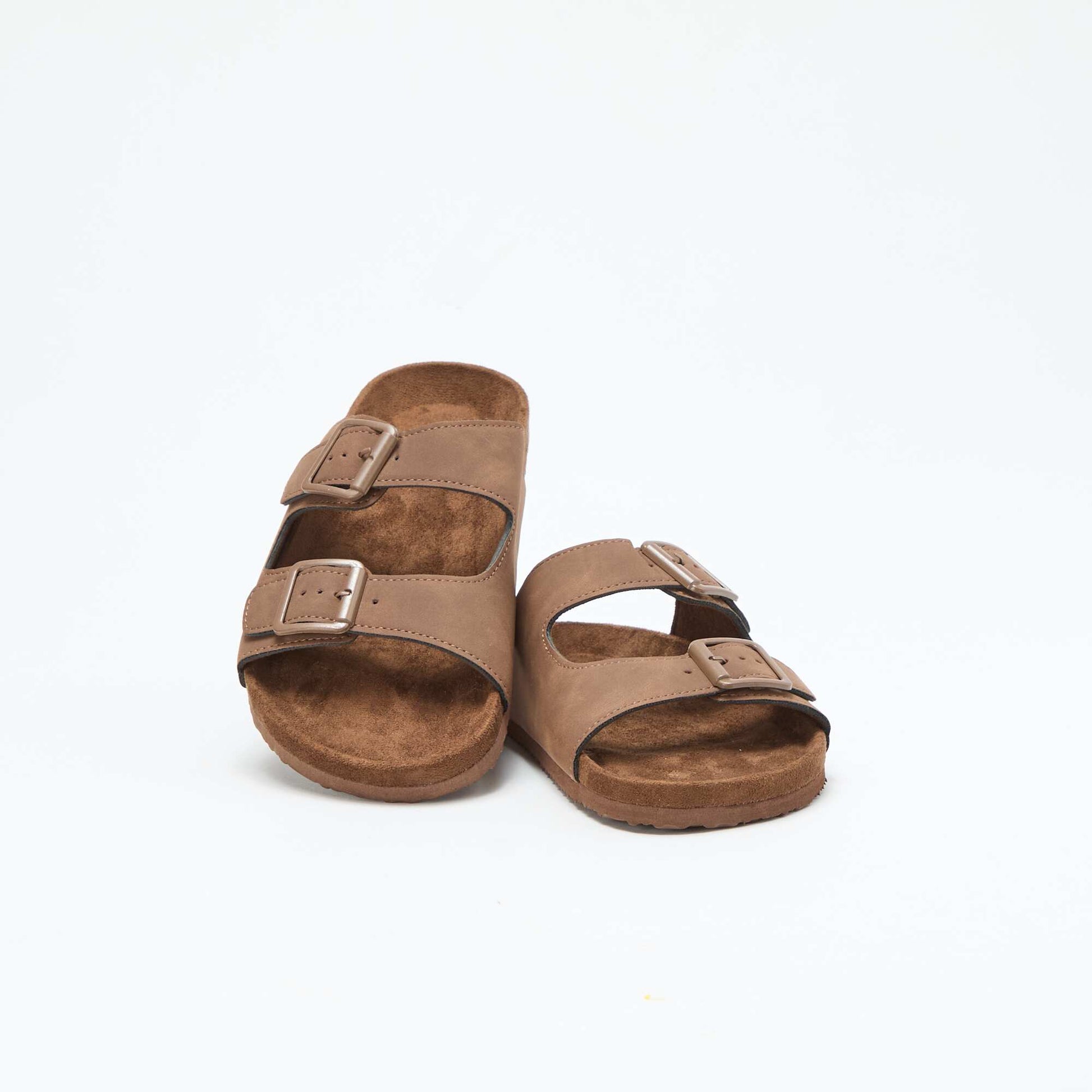 Mules double brides MARRON
