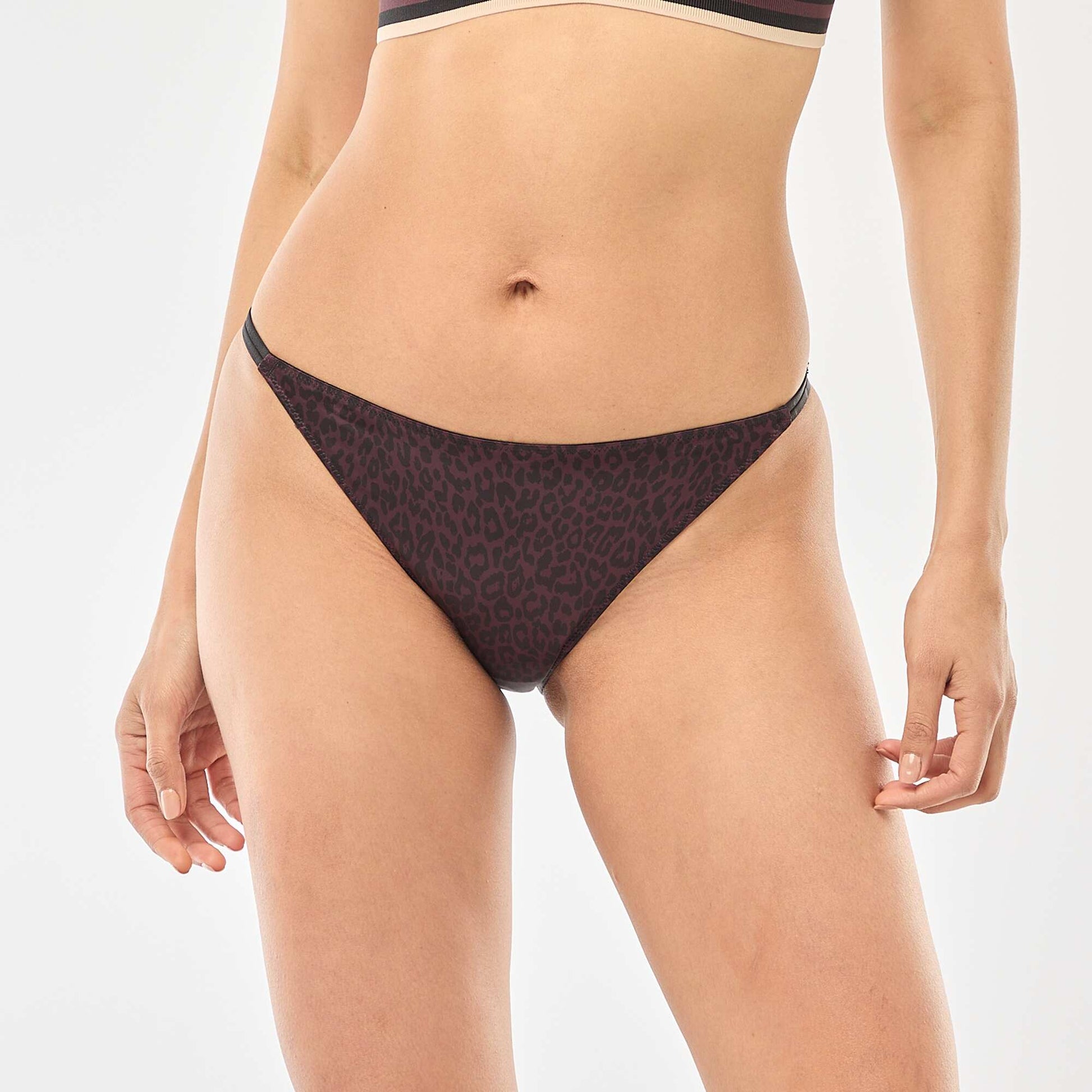 Culotte satinée imprimé léopard VIOLET