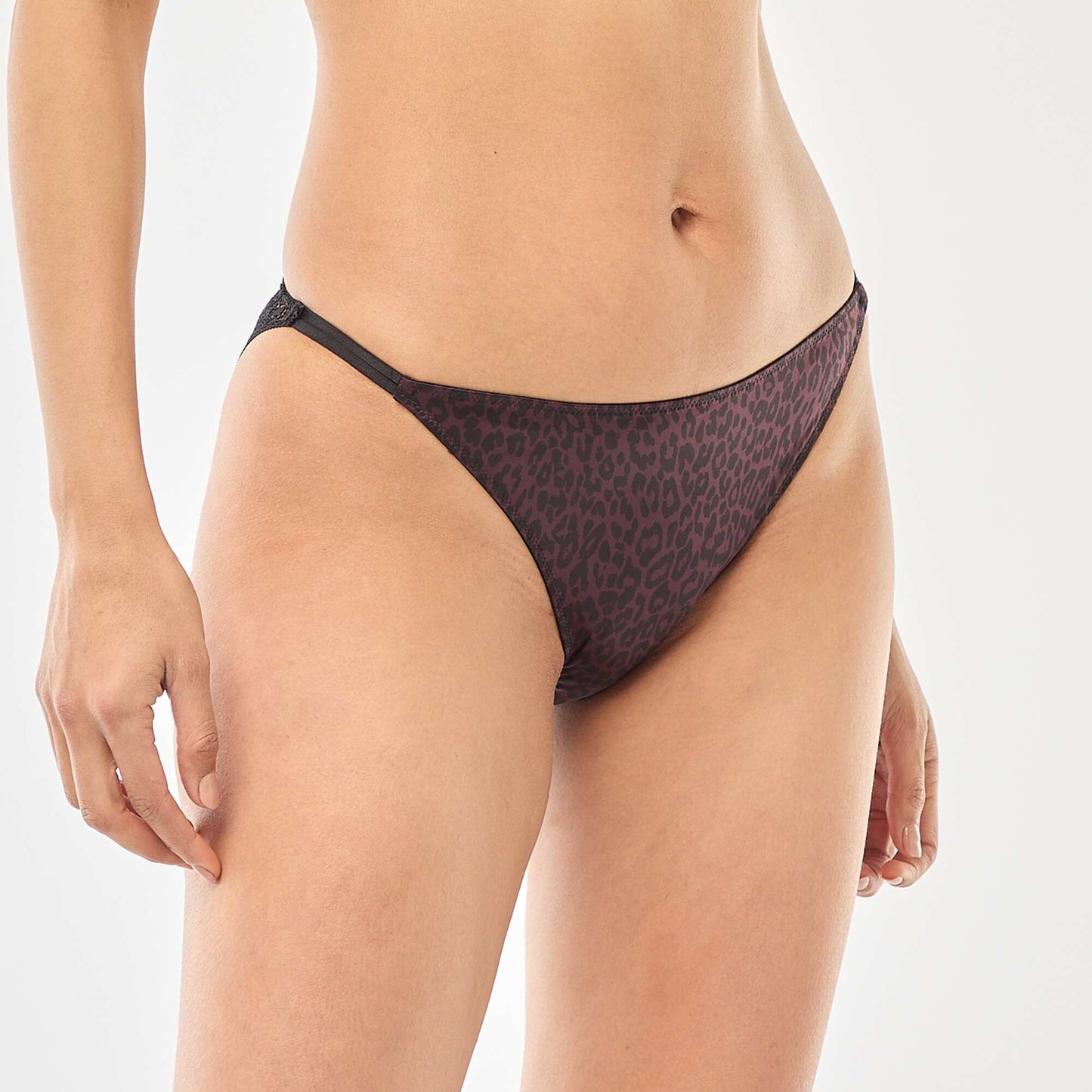 Culotte satinée imprimé léopard VIOLET