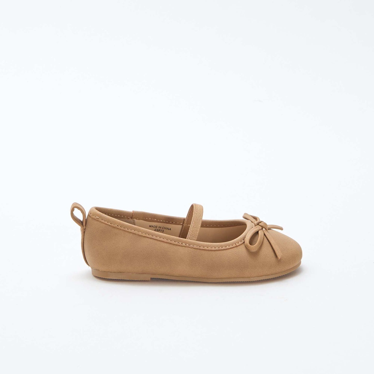 Ballerines en simili à bride MARRON