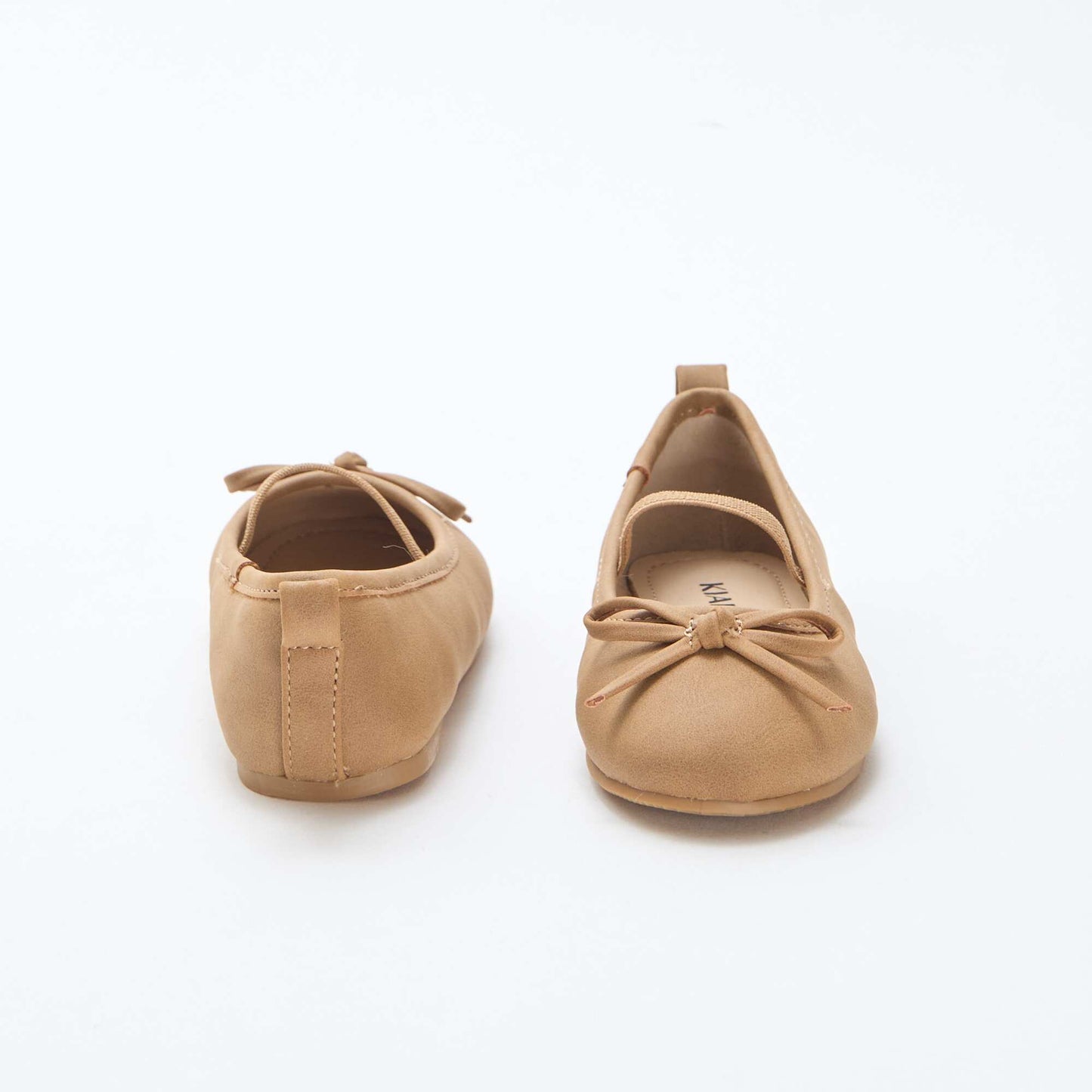 Ballerines en simili à bride MARRON